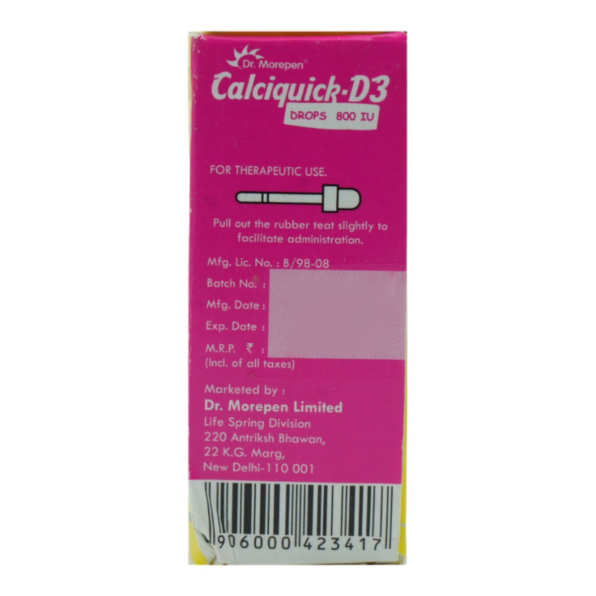 Calciquick-D3 800IU Oral Drop 15 ml, Pack of 1 DROPS Calciquick-D3 800IU Oral Drop 15 ml, Pack of 1 DROPS