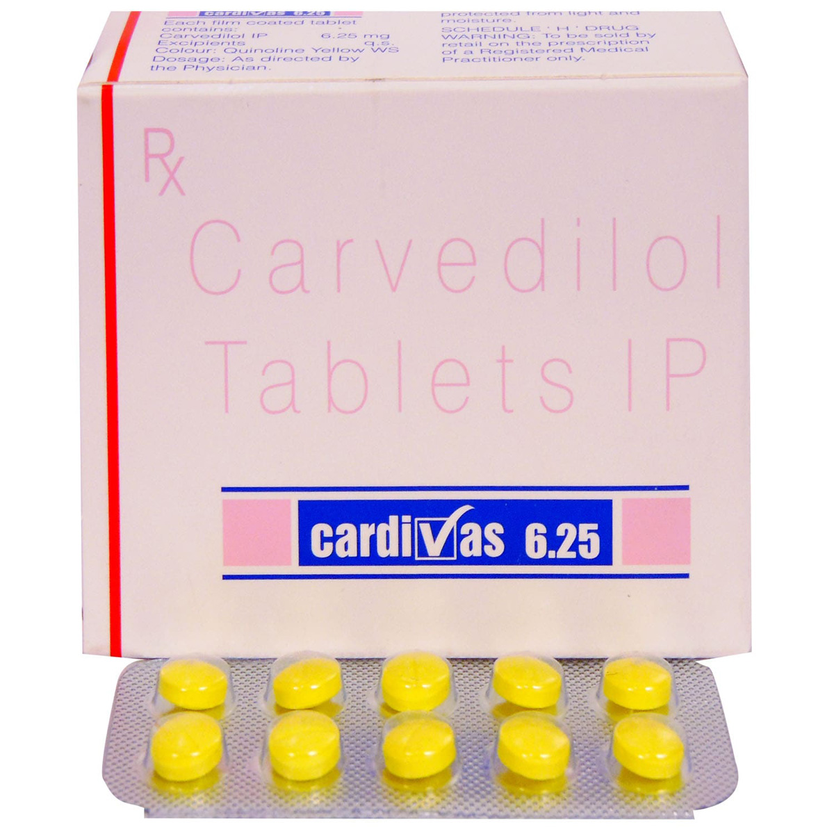 Cardivas 6.25 Tablet 10's, Pack of 10 TABLETS Cardivas 6.25 Tablet 10's, Pack of 10 TABLETS