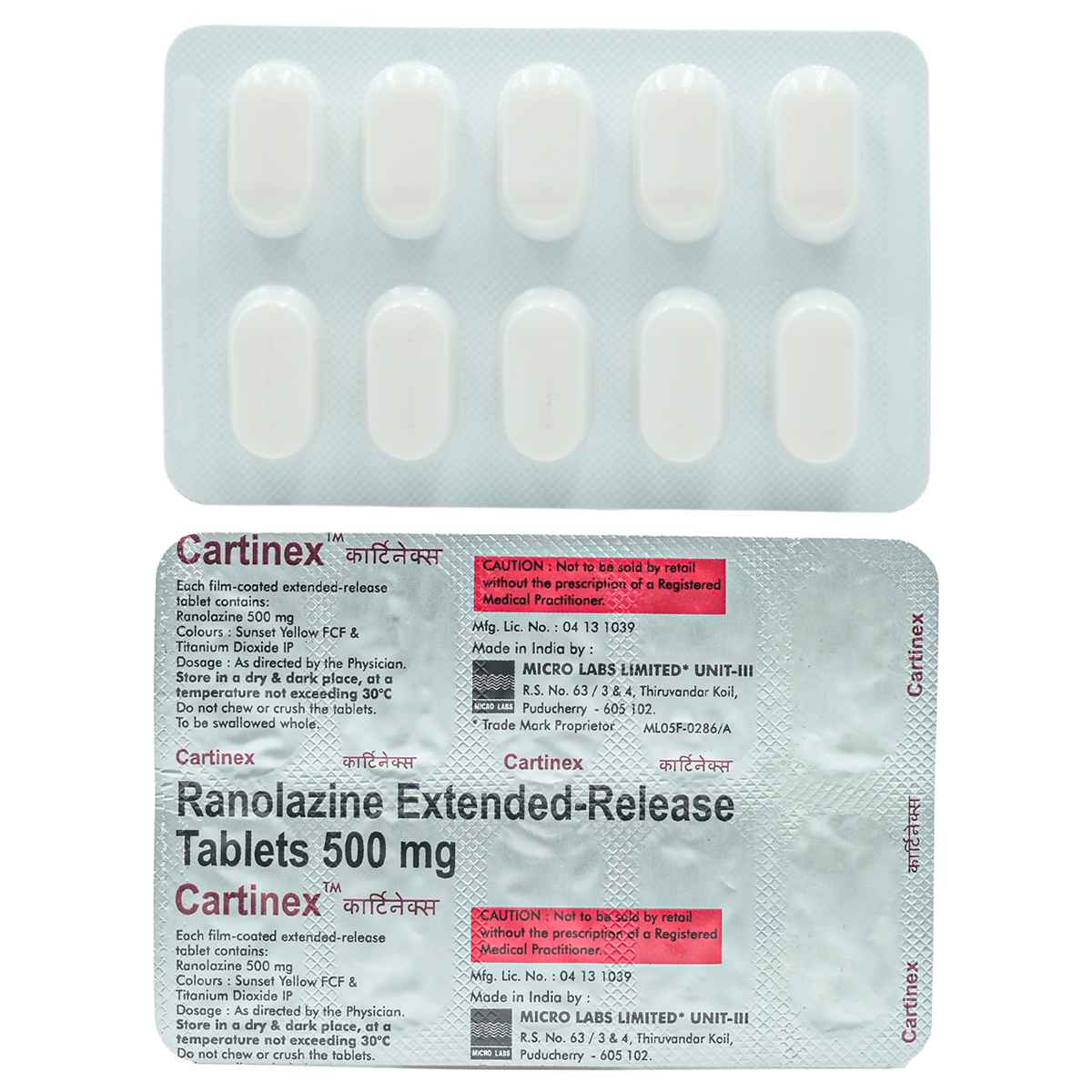 Buy Cartinex Tablet 10's Online