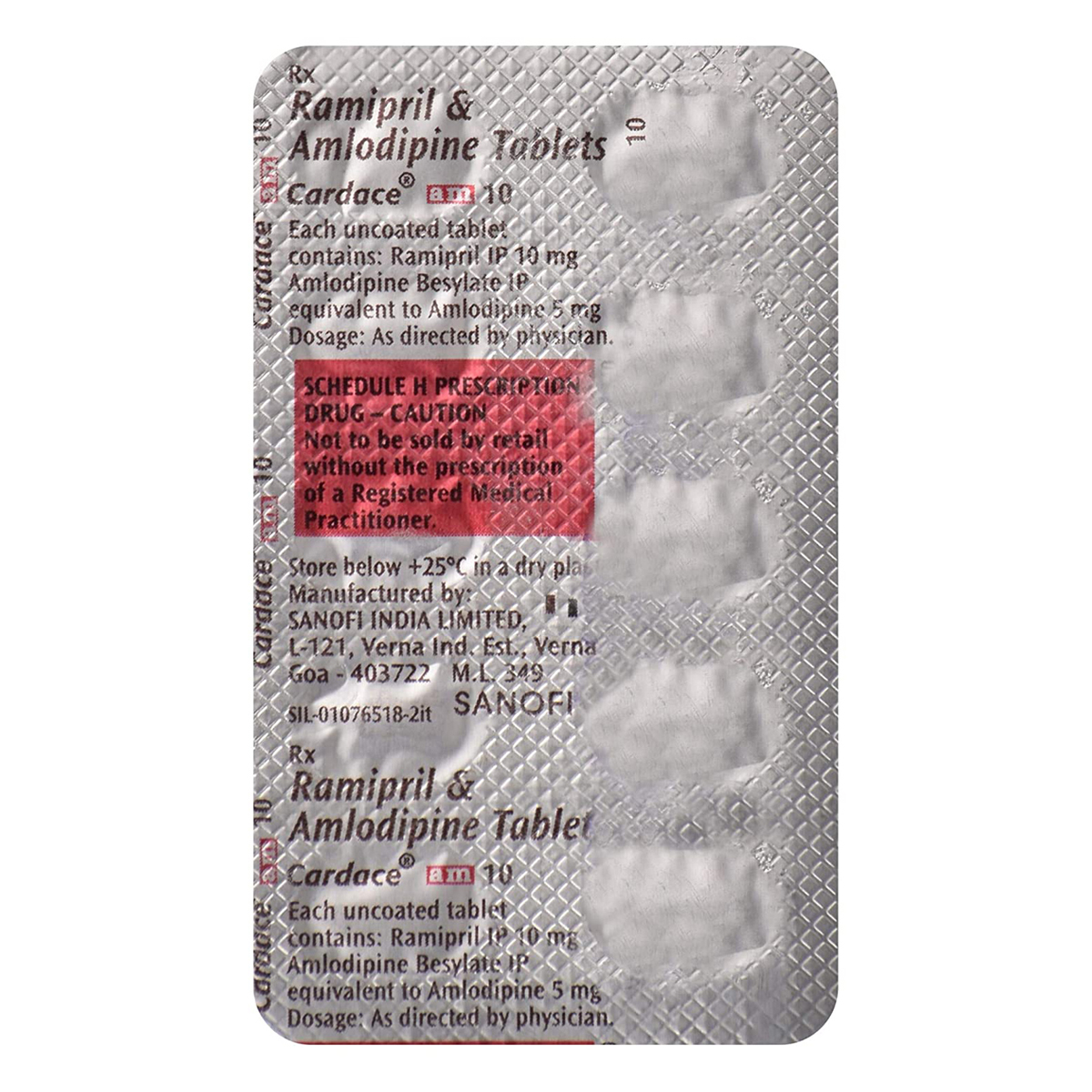 Cardace AM 10 Tablet 10's, Pack of 10 TabletS Cardace AM 10 Tablet 10's, Pack of 10 TabletS