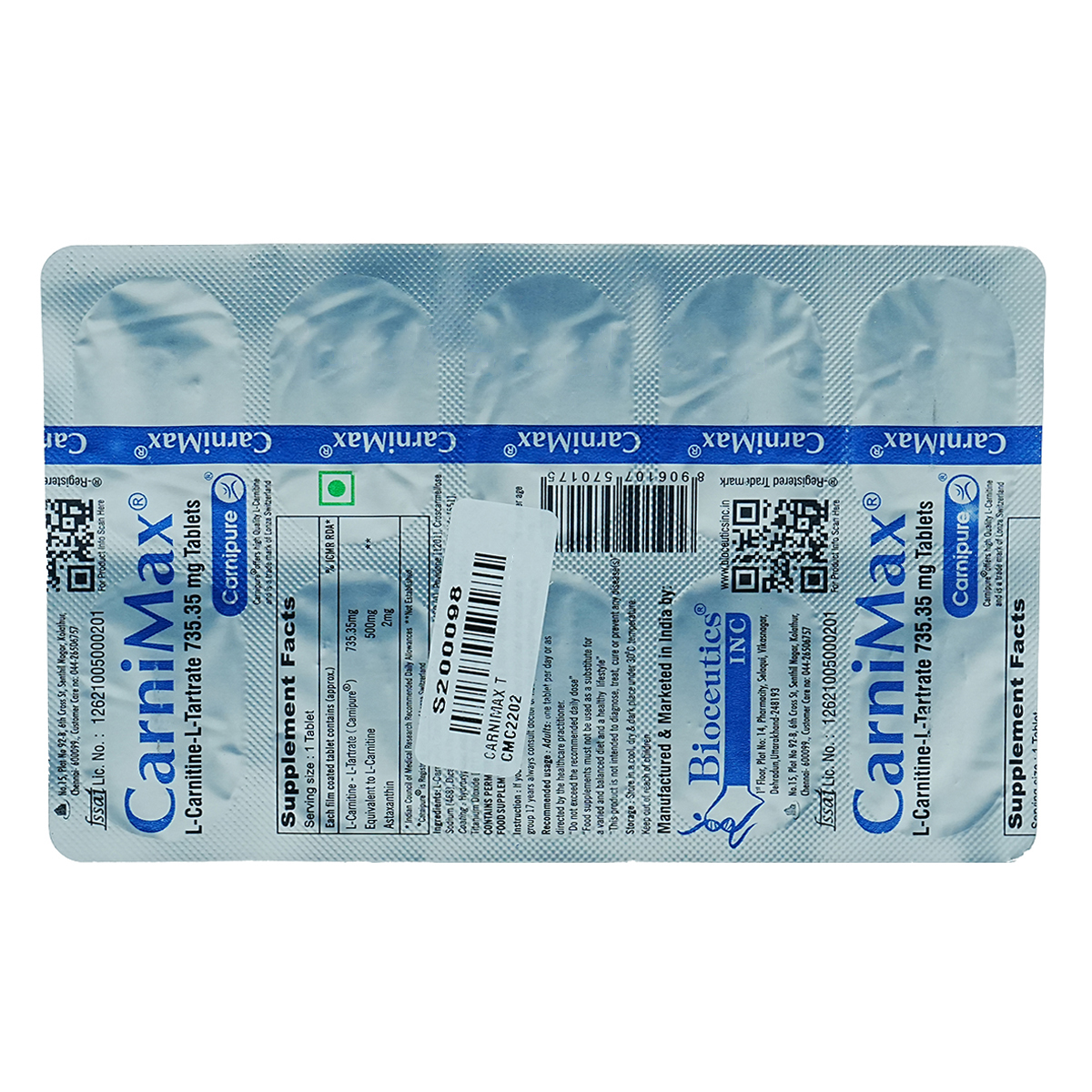 Carnimax Tablet 10's, Pack of 10 TABLETS Carnimax Tablet 10's, Pack of 10 TABLETS