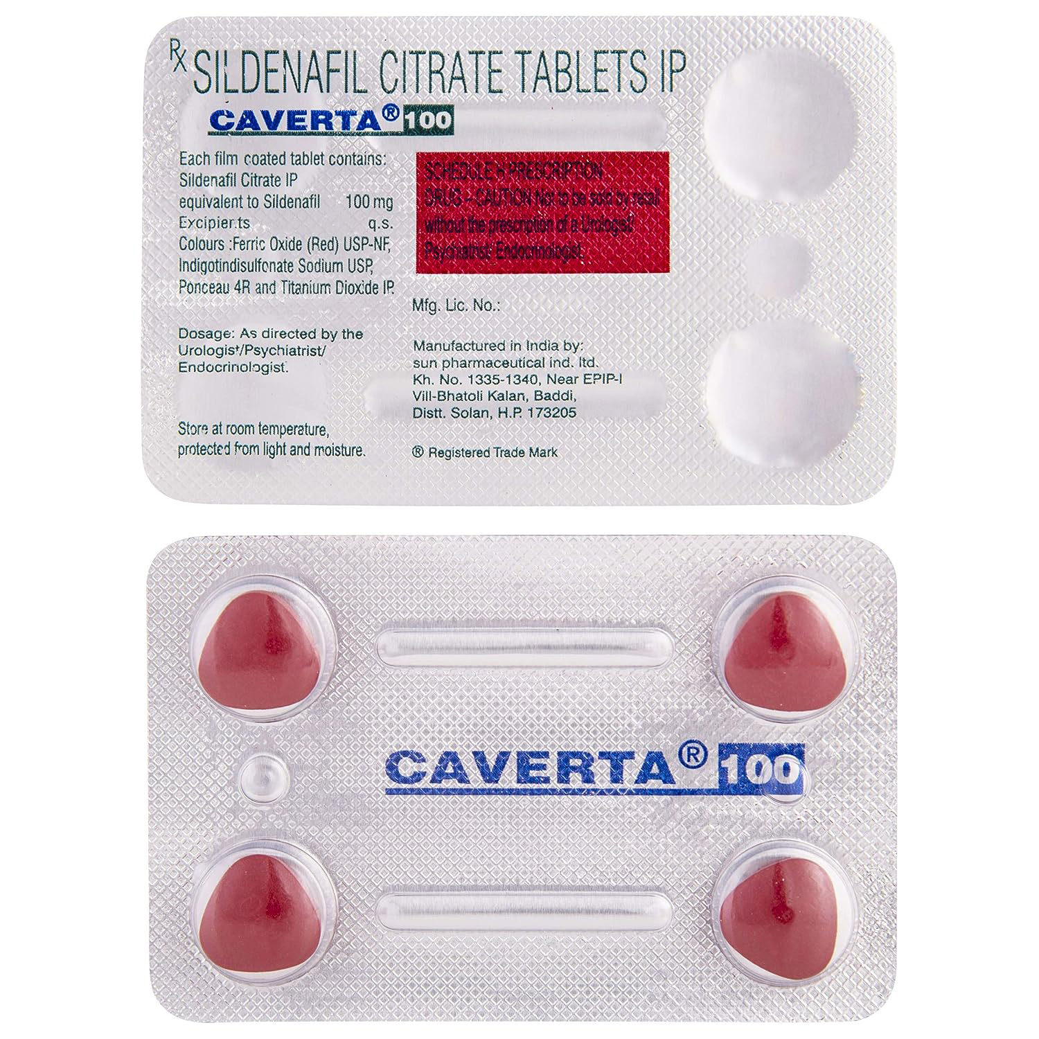 Buy Caverta 100 Tablet 4's Online