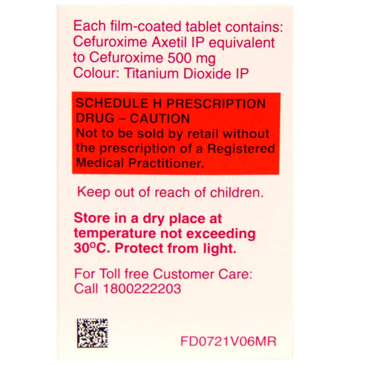 Ceftum 500 Tablet 4's, Pack of 4 TABLETS Ceftum 500 Tablet 4's, Pack of 4 TABLETS