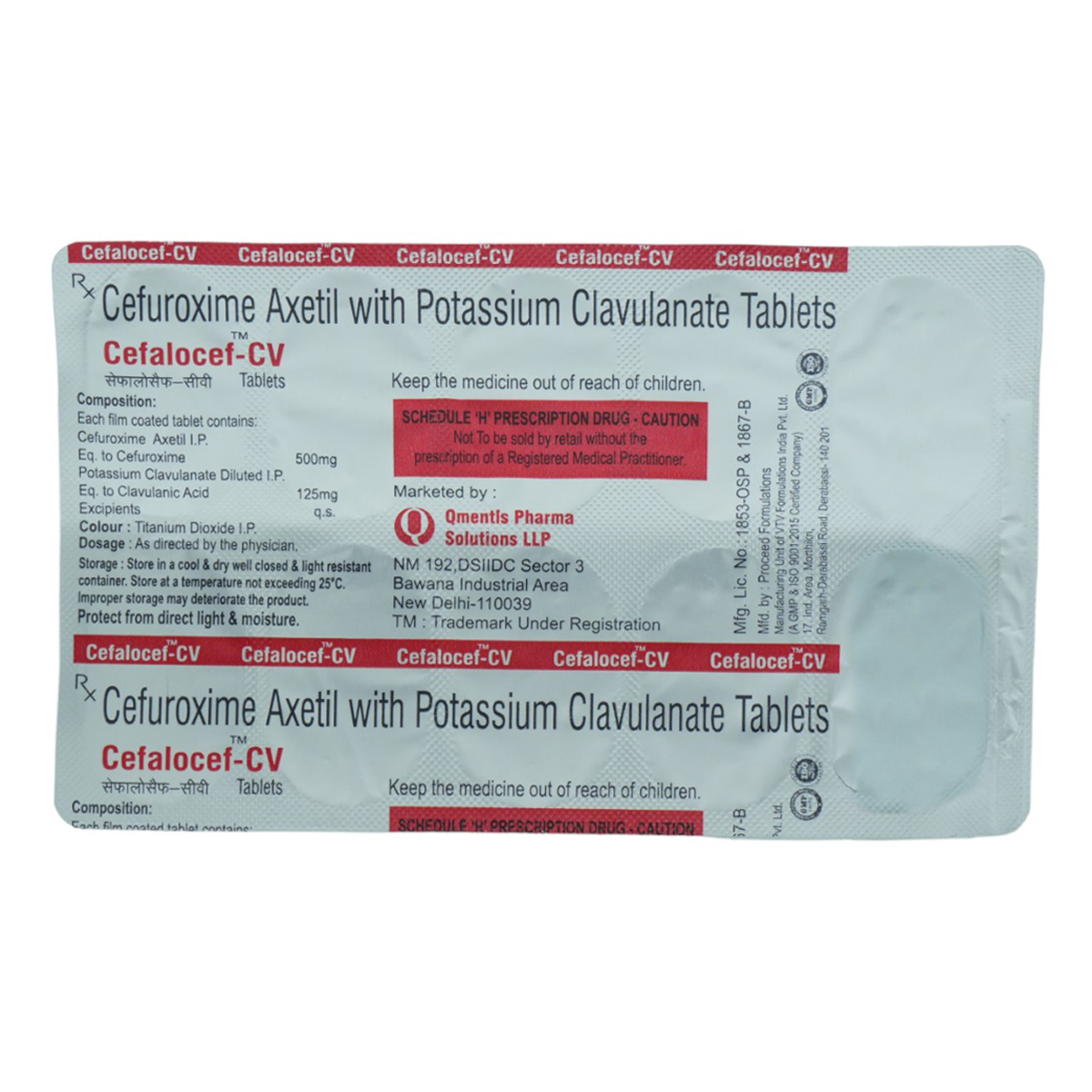 Cefalocef-CV Tablet 10's, Pack of 10 TABLETS Cefalocef-CV Tablet 10's, Pack of 10 TABLETS