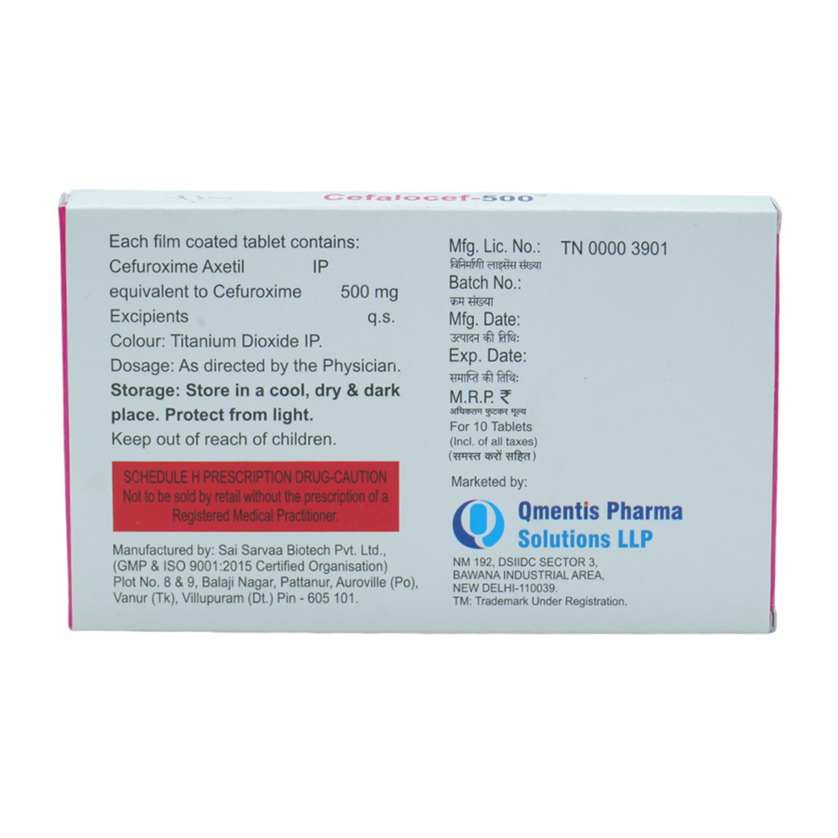 Cefalocef-500 Tablet 10's, Pack of 10 TABLETS Cefalocef-500 Tablet 10's, Pack of 10 TABLETS