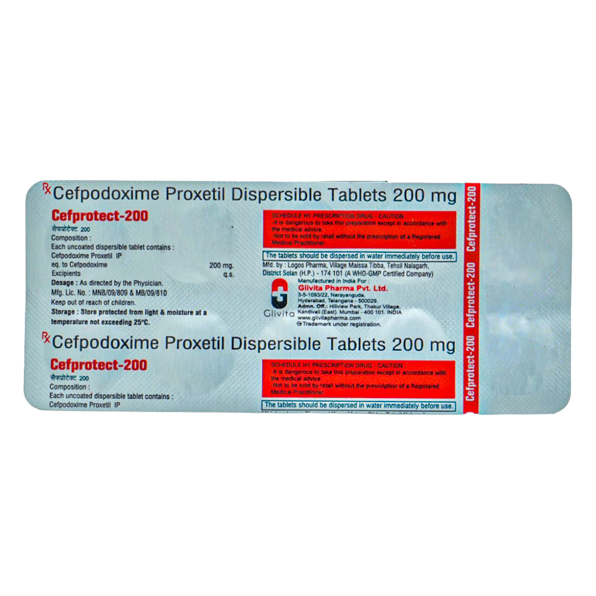 Cefprotect-200 Tablet 10's, Pack of 10 TABLETS Cefprotect-200 Tablet 10's, Pack of 10 TABLETS