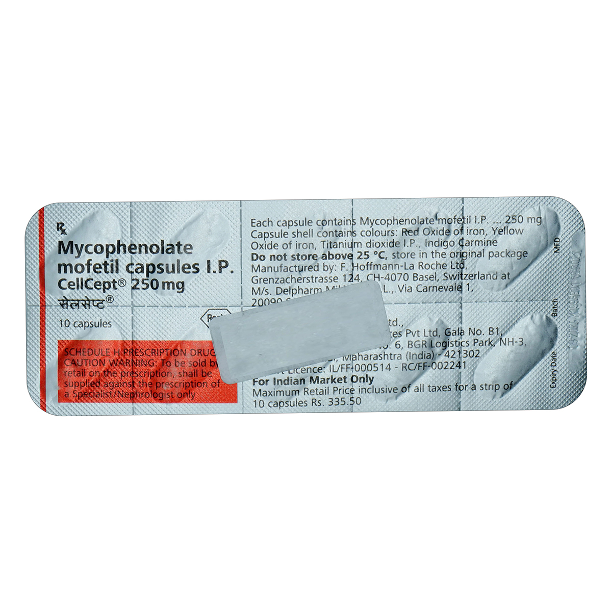 Buy Cellcept 250mg Capsule 10's Online