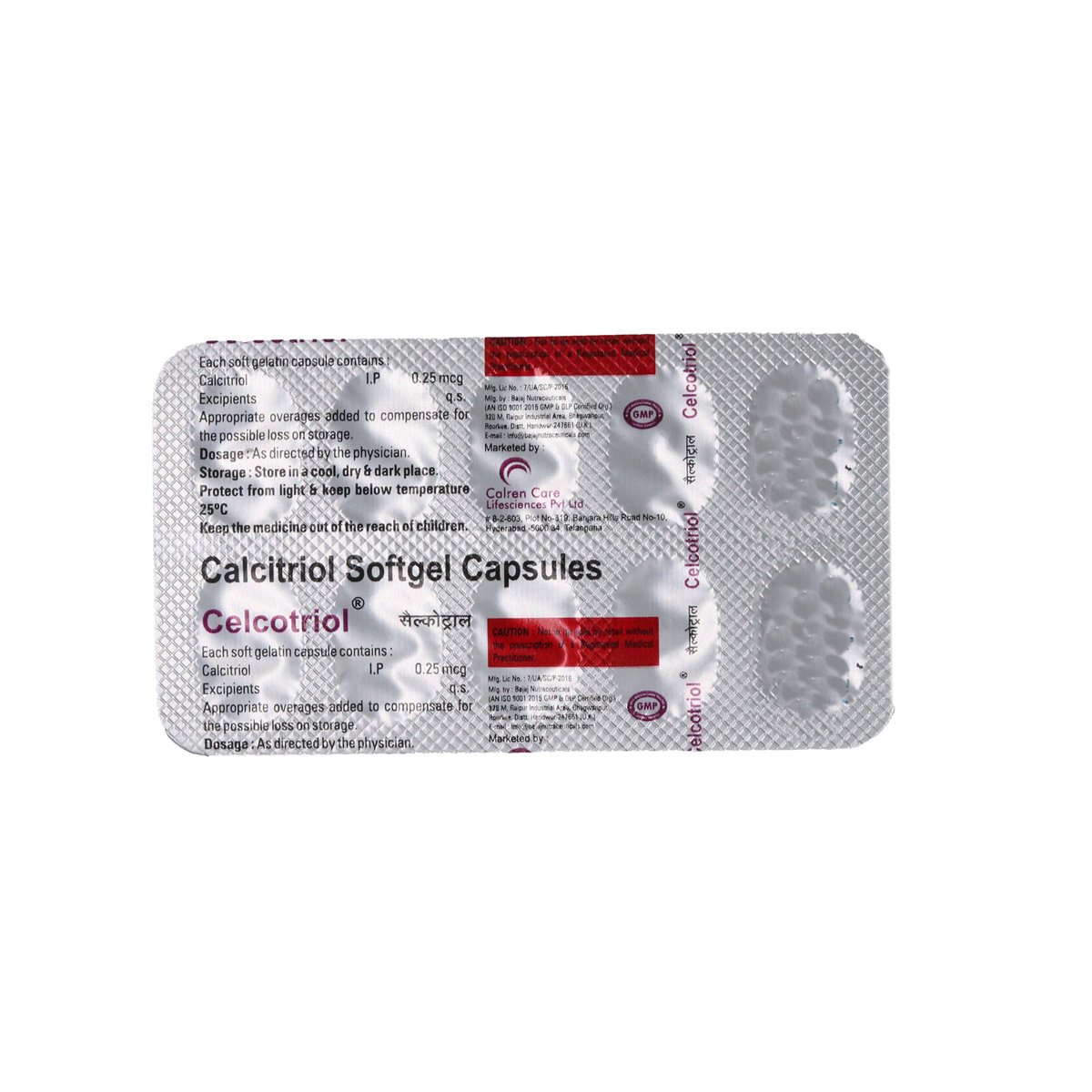 Celcotriol Capsule 10's, Pack of 10 CAPSULES Celcotriol Capsule 10's, Pack of 10 CAPSULES