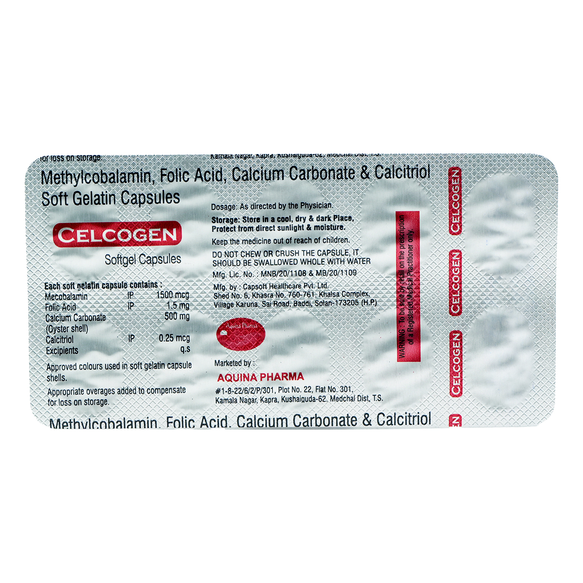 Celcogen Softgel Capsule 10's, Pack of 10 CAPSULES Celcogen Softgel Capsule 10's, Pack of 10 CAPSULES