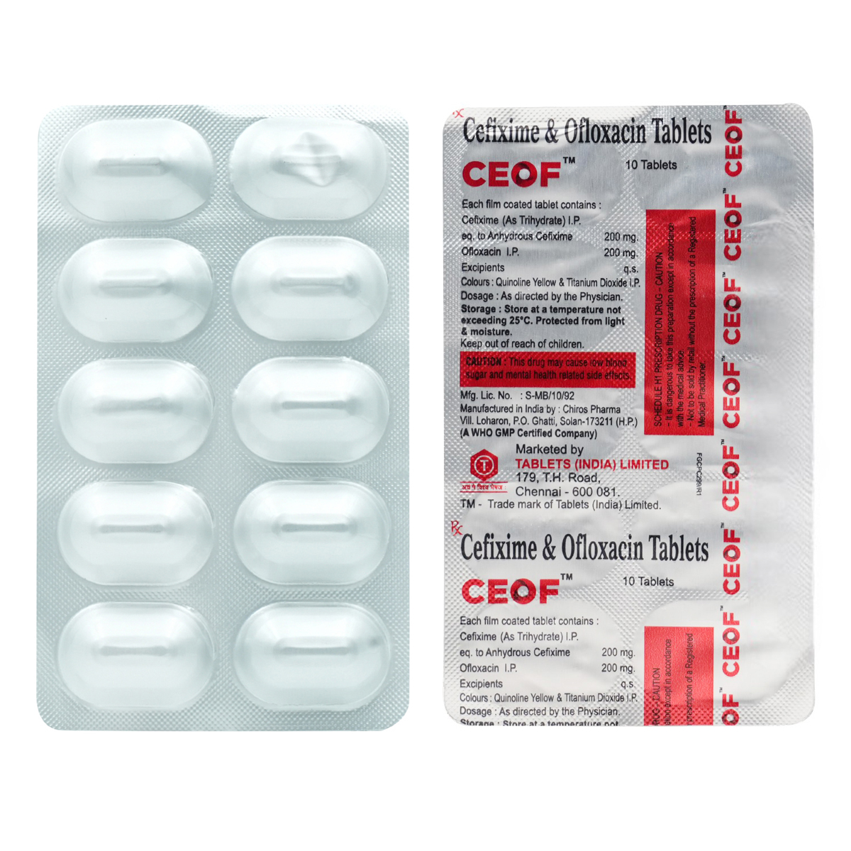 Ceof Tablet 10's, Pack of 10 TabletS Ceof Tablet 10's, Pack of 10 TabletS