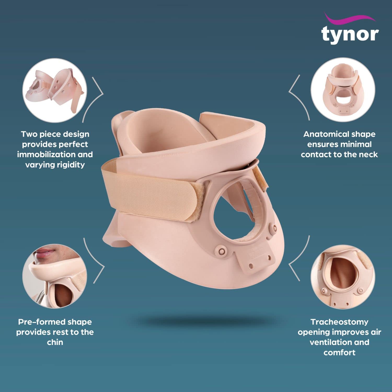Tynor Cervical Orthosis Medium, 1 Count, Pack of 1 Tynor Cervical Orthosis Medium, 1 Count, Pack of 1