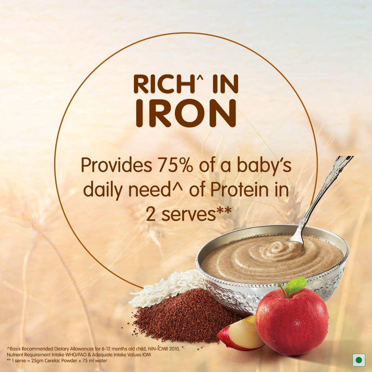 Nestle Cerelac Baby Cereal with Milk Ragi Apple Powder, 300 gm Refill Pack, Pack of 1 Nestle Cerelac Baby Cereal with Milk Ragi Apple Powder, 300 gm Refill Pack, Pack of 1