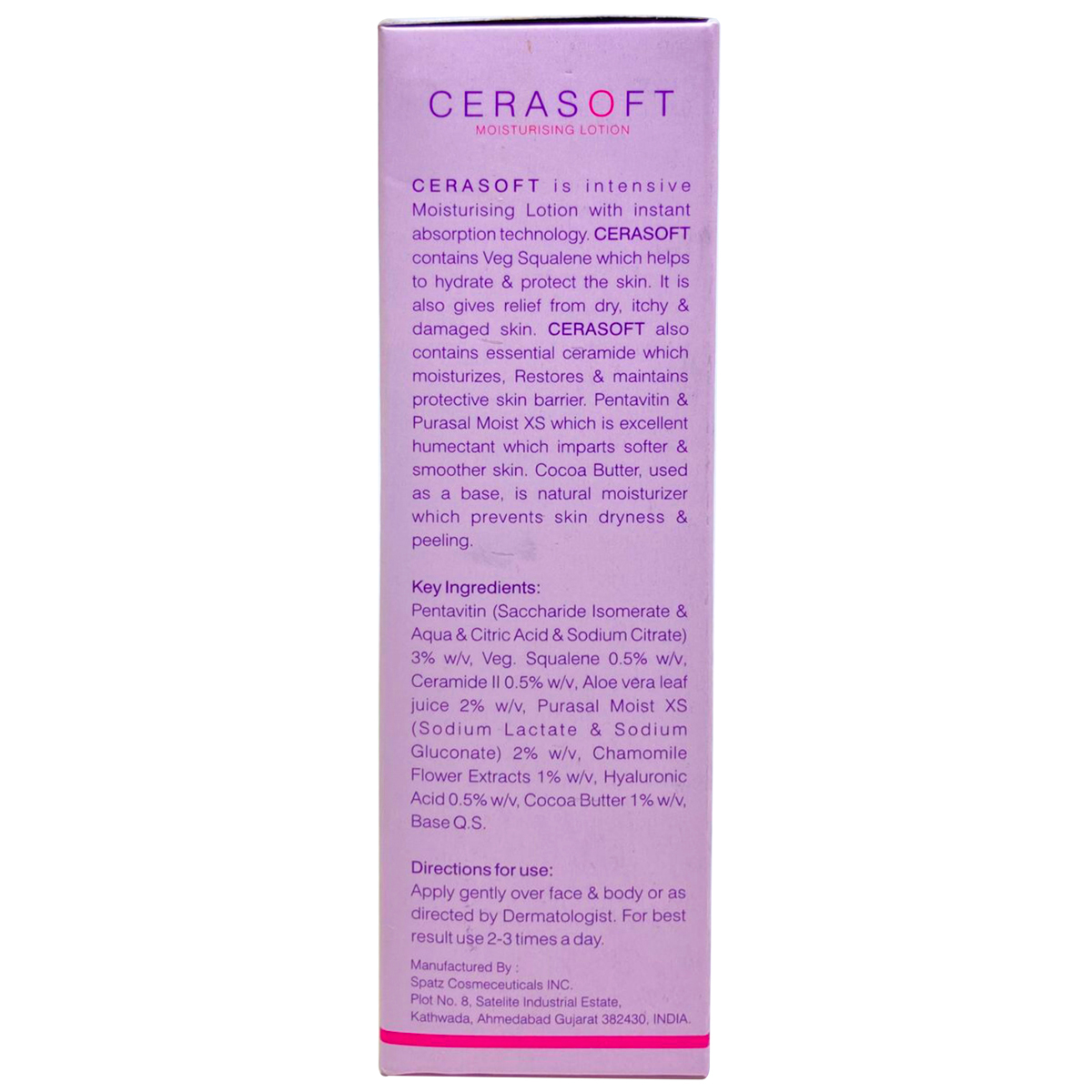 Cerasoft Moisturising Lotion 100 ml | 72hrs Hydration | Prevnets Skin Dryness | Soothing, Softening & Repairs | For Normal To Dry Skin, Pack of 1 Cerasoft Moisturising Lotion 100 ml | 72hrs Hydration | Prevnets Skin Dryness | Soothing, Softening & Repairs | For Normal To Dry Skin, Pack of 1