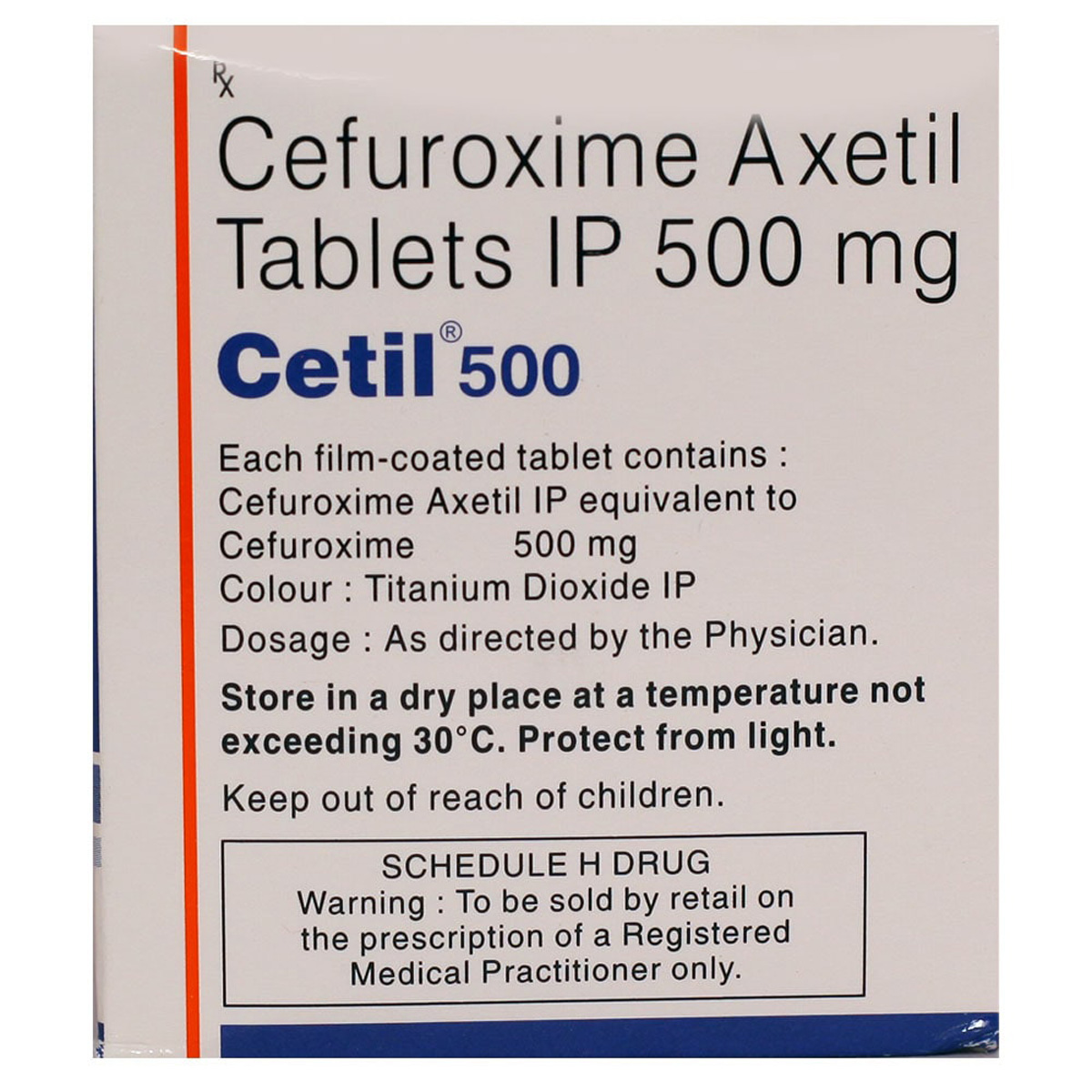 Cetil 500 Tablet 10's, Pack of 10 TABLETS Cetil 500 Tablet 10's, Pack of 10 TABLETS