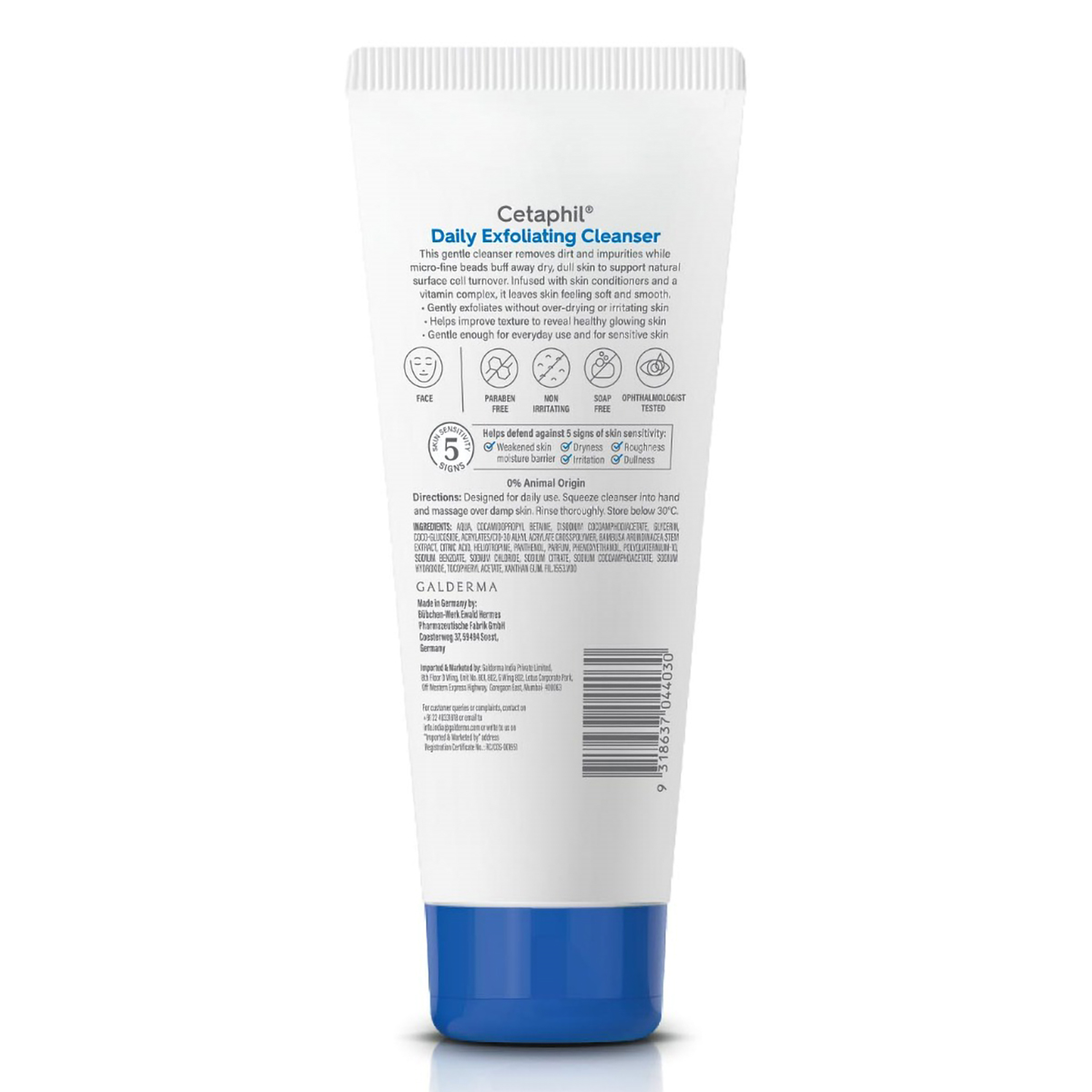 Cetaphil Daily Exfoliating Cleanser 178 ml | Bamboo Extract, Vitamin E, Pro Vitamin B5 | Cleanses Away Dirt & Impurities | All Skin Type, Pack of 1 Cetaphil Daily Exfoliating Cleanser 178 ml | Bamboo Extract, Vitamin E, Pro Vitamin B5 | Cleanses Away Dirt & Impurities | All Skin Type, Pack of 1