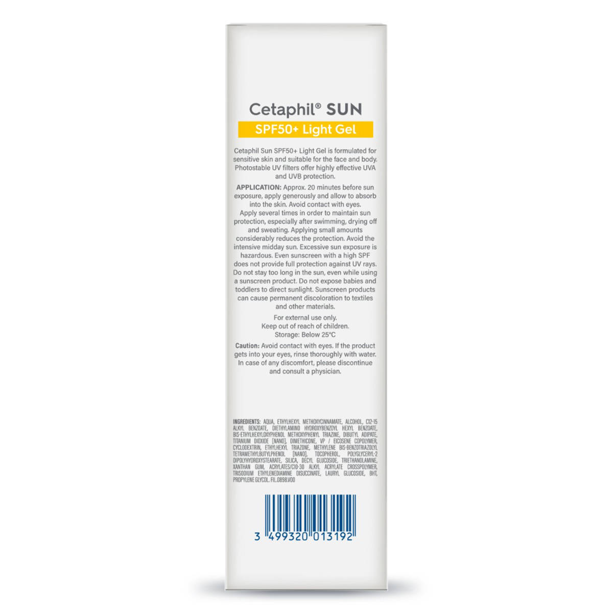 Cetaphil Sun SPF 50+ Very High Protection Light Gel, 50 ml, Pack of 1 Cetaphil Sun SPF 50+ Very High Protection Light Gel, 50 ml, Pack of 1
