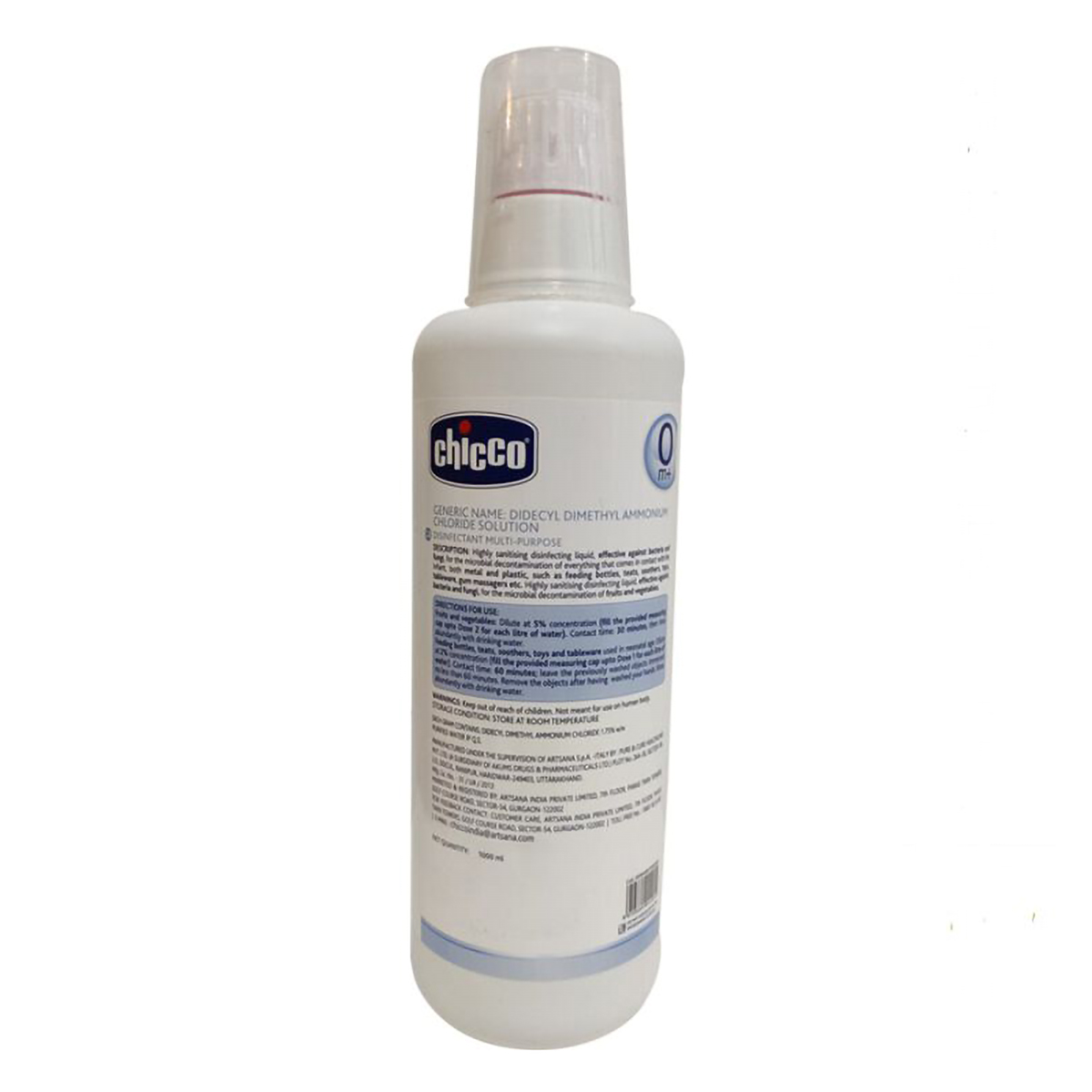 Chicco Disinfectant Multi-Purpose Liquid, 1 Litre, Pack of 1 Chicco Disinfectant Multi-Purpose Liquid, 1 Litre, Pack of 1