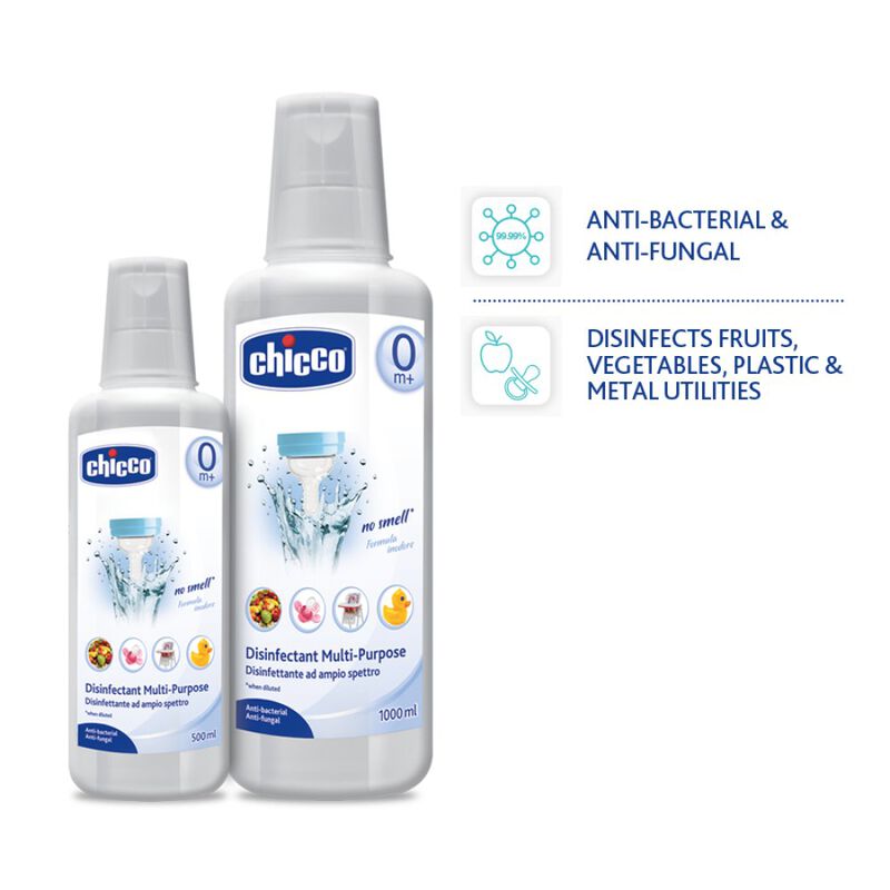 Chicco Disinfectant Multi-Purpose Liquid, 1 Litre, Pack of 1 Chicco Disinfectant Multi-Purpose Liquid, 1 Litre, Pack of 1