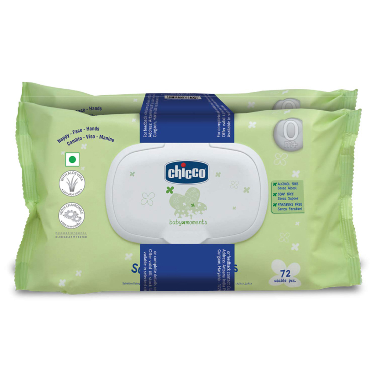 Chicco Baby Moments Soft Cleansing Baby Wipes, 144 Count (2 x 72 Wipes), Pack of 1 Chicco Baby Moments Soft Cleansing Baby Wipes, 144 Count (2 x 72 Wipes), Pack of 1