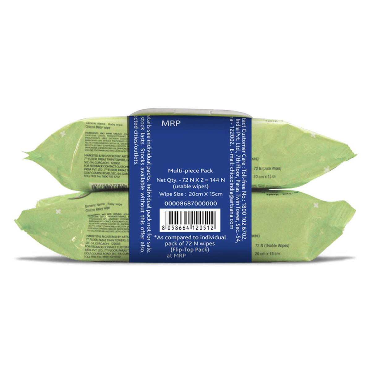 Chicco Baby Moments Soft Cleansing Baby Wipes, 144 Count (2 x 72 Wipes), Pack of 1 Chicco Baby Moments Soft Cleansing Baby Wipes, 144 Count (2 x 72 Wipes), Pack of 1