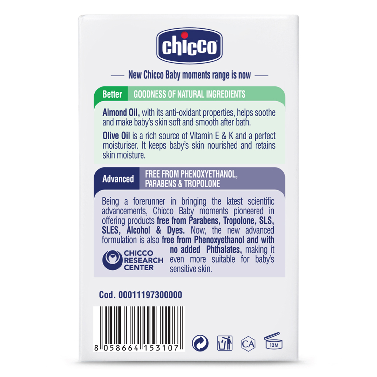 Chicco Baby Moments Soap, 75 gm (Buy 3, Get 1 Free), Pack of 1 Chicco Baby Moments Soap, 75 gm (Buy 3, Get 1 Free), Pack of 1
