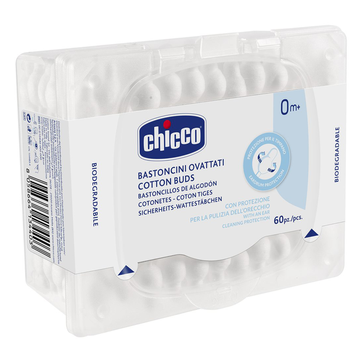 Chicco Cotton Buds with Eardrum Protection, 60 Count, Pack of 1 Chicco Cotton Buds with Eardrum Protection, 60 Count, Pack of 1