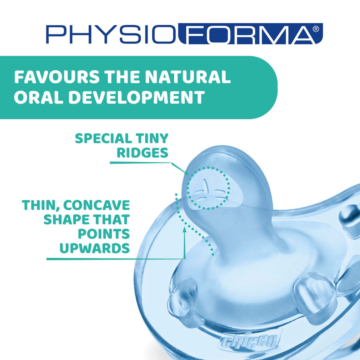 Chicco Physioforma Soft Baby Soother Blue for 0 - 6 Months, 1 Count, Pack of 1 Chicco Physioforma Soft Baby Soother Blue for 0 - 6 Months, 1 Count, Pack of 1