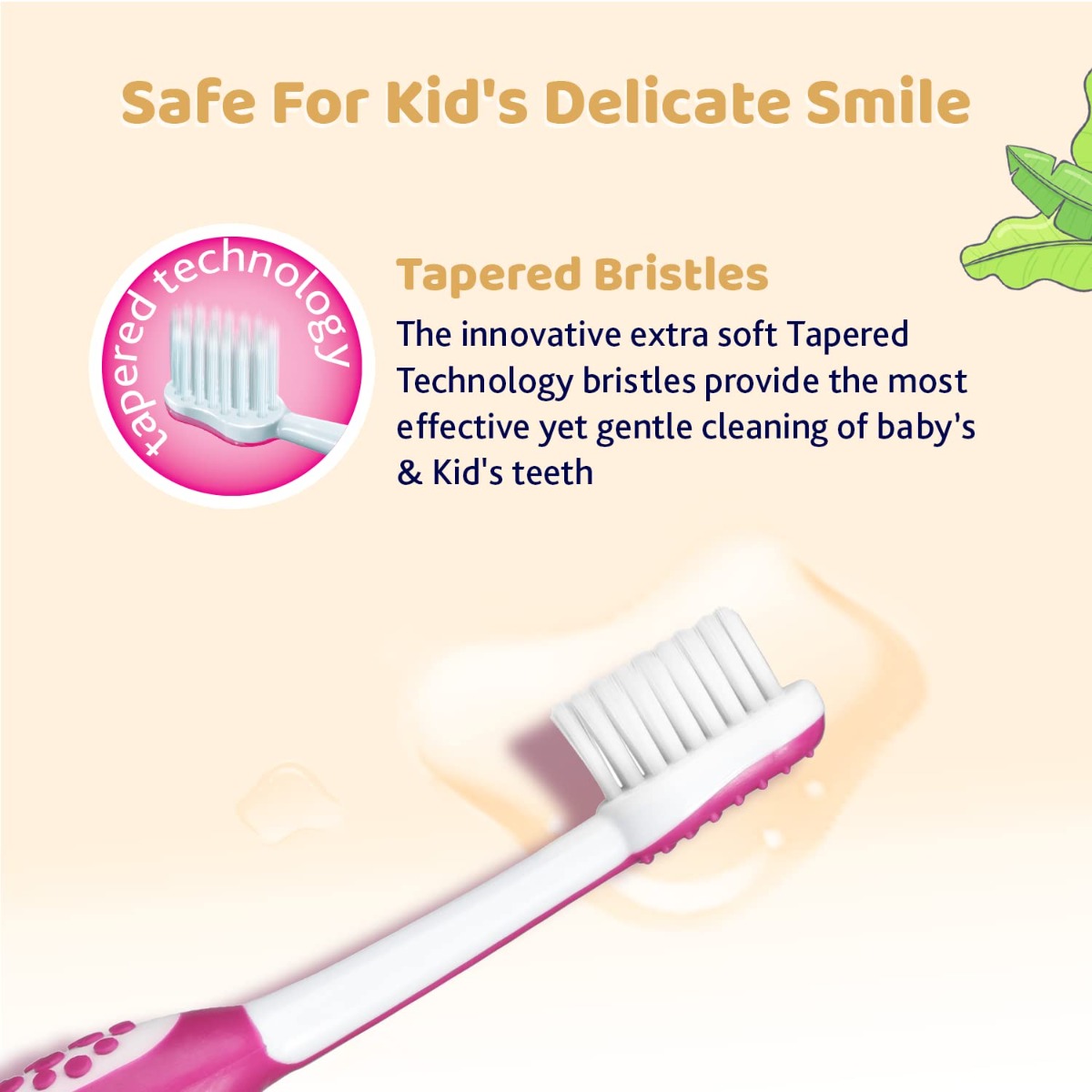 Chicco Soft Pink & Green Toothbrush for 3-8 Year Kids, 2 Count, Pack of 1 Chicco Soft Pink & Green Toothbrush for 3-8 Year Kids, 2 Count, Pack of 1