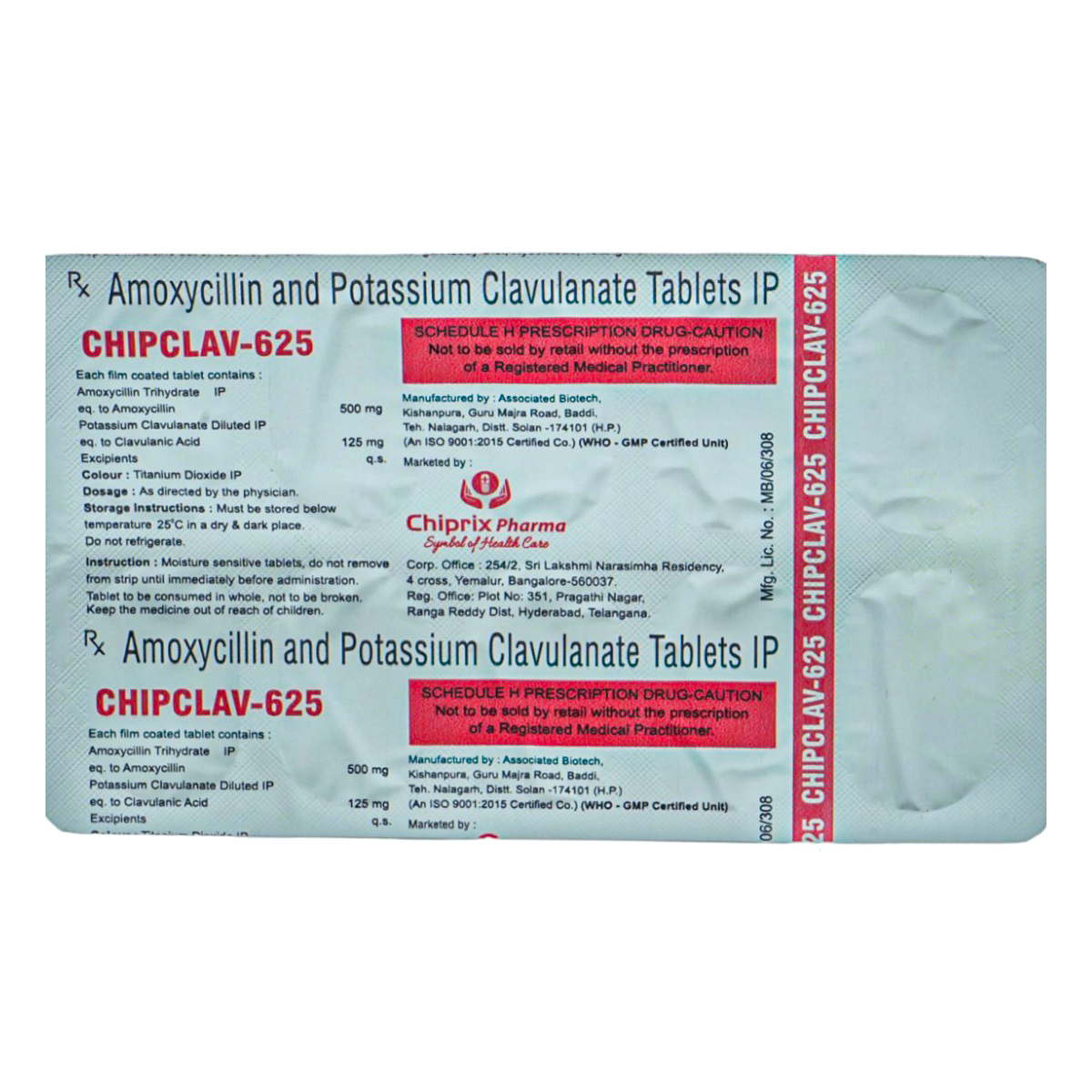 Chipclav-625 Tablet 10's, Pack of 10 TABLETS Chipclav-625 Tablet 10's, Pack of 10 TABLETS