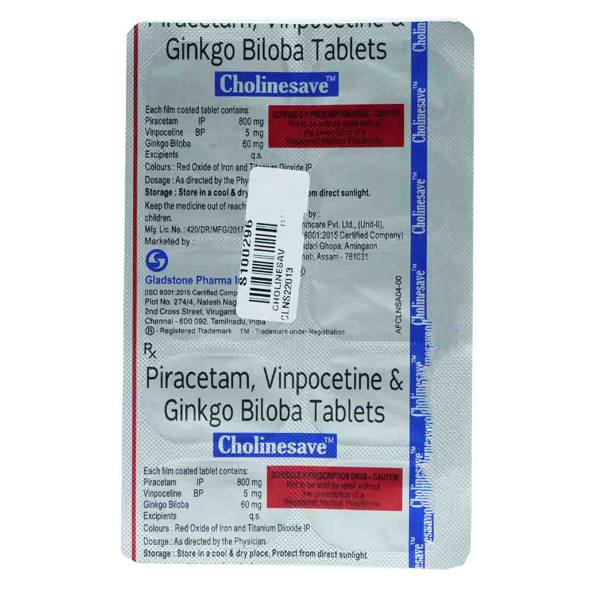 Cholinesave Tablet 10's, Pack of 10 TABLETS Cholinesave Tablet 10's, Pack of 10 TABLETS