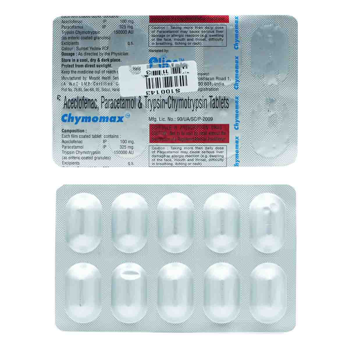 Chymomax Tablet 10's, Pack of 10 TABLETS Chymomax Tablet 10's, Pack of 10 TABLETS