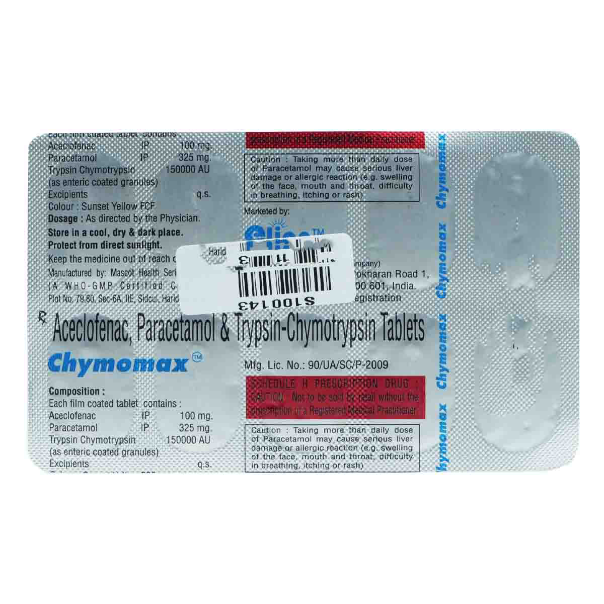 Chymomax Tablet 10's, Pack of 10 TABLETS Chymomax Tablet 10's, Pack of 10 TABLETS