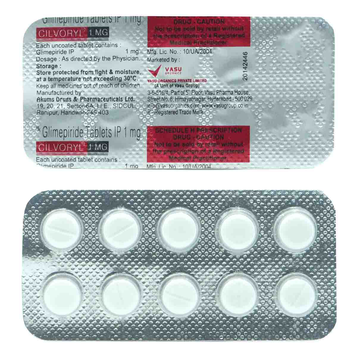 Cilvoryl 1 mg Tablet 10's, Pack of 10 TabletS Cilvoryl 1 mg Tablet 10's, Pack of 10 TabletS