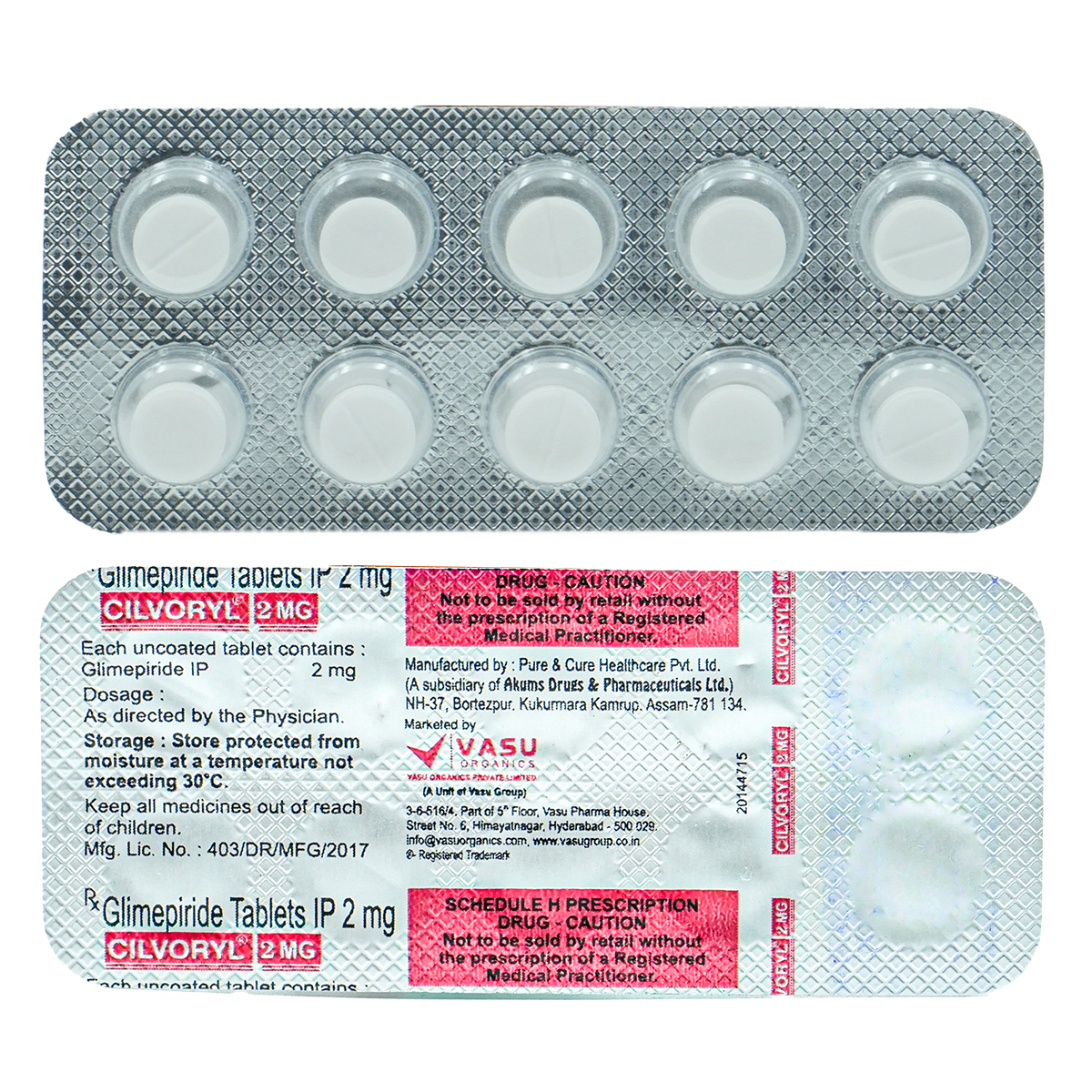 CILVORYL 2MG TABLET 10'S, Pack of 10 TABLETS CILVORYL 2MG TABLET 10'S, Pack of 10 TABLETS