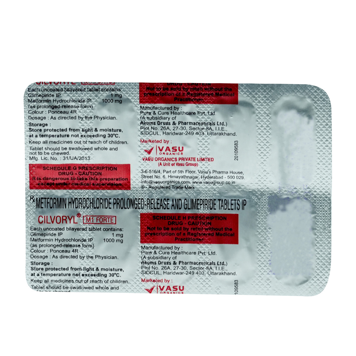 Cilvoryl M1 Forte Tablet 10's, Pack of 10 TabletS Cilvoryl M1 Forte Tablet 10's, Pack of 10 TabletS