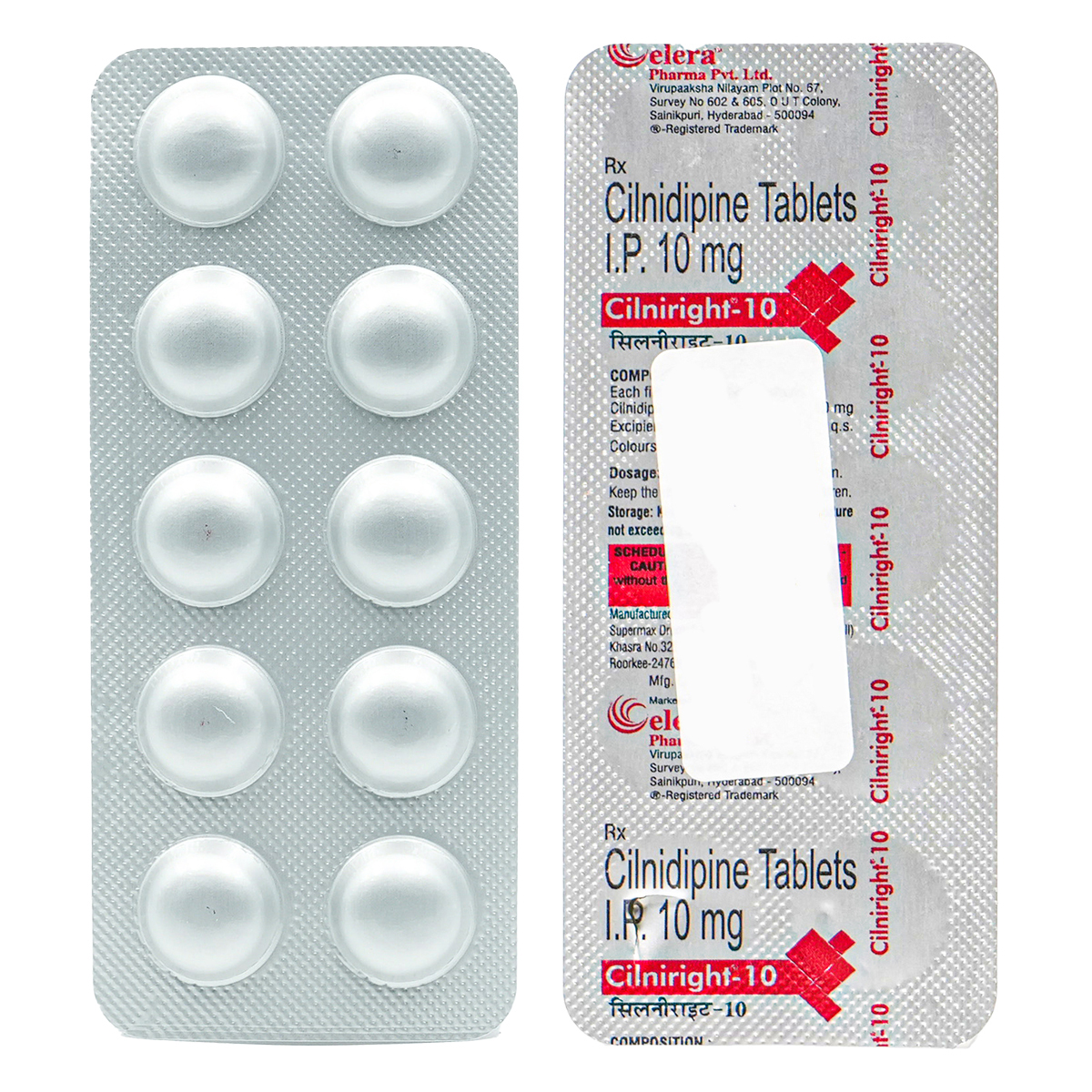 Cilniright 10 Tablet 10's, Pack of 10 TABLETS Cilniright 10 Tablet 10's, Pack of 10 TABLETS