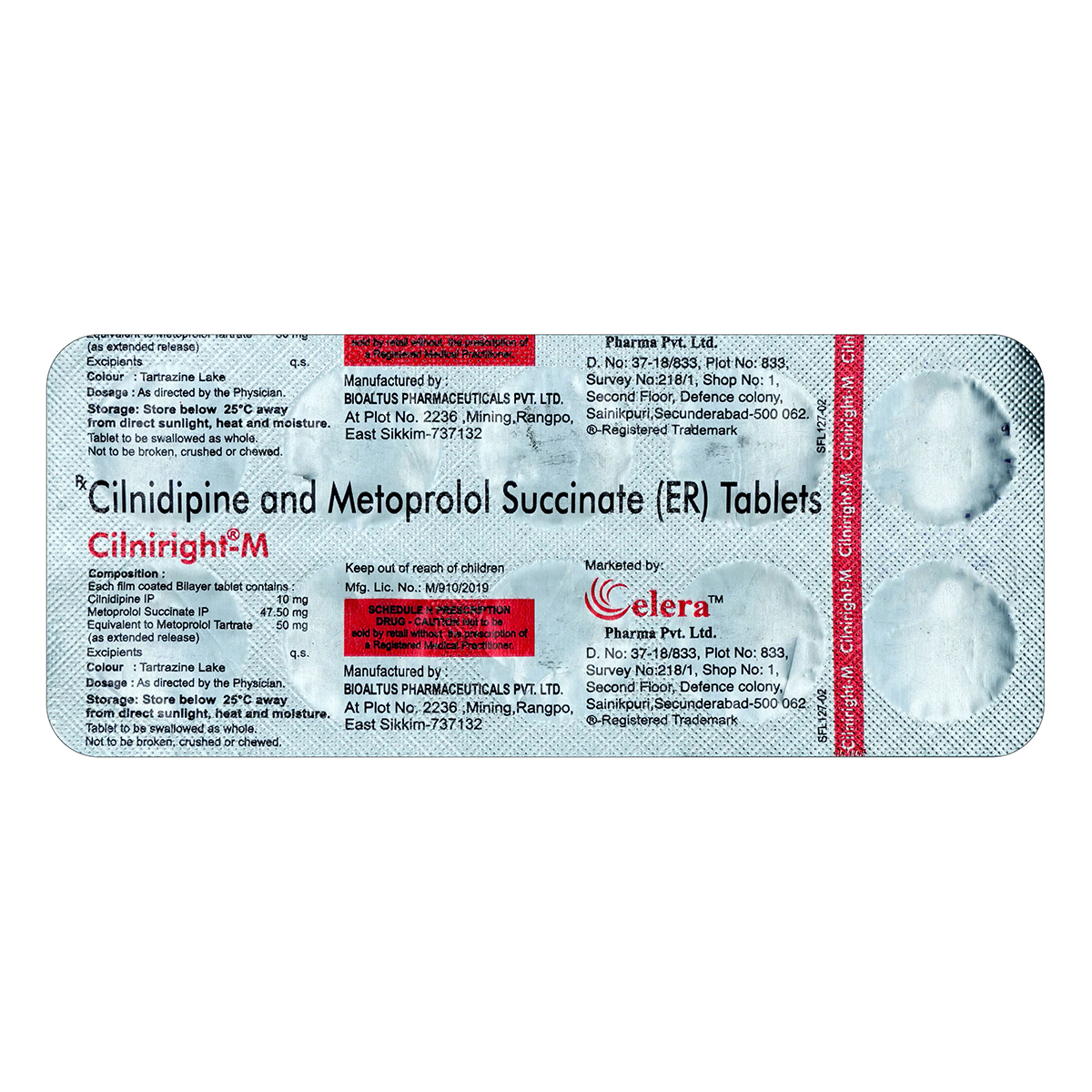Cilniright M Tablet 10's, Pack of 10 TABLETS Cilniright M Tablet 10's, Pack of 10 TABLETS