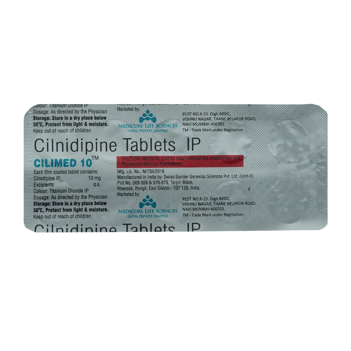 Cilimed 10 Tablet 10's, Pack of 10 TABLETS Cilimed 10 Tablet 10's, Pack of 10 TABLETS