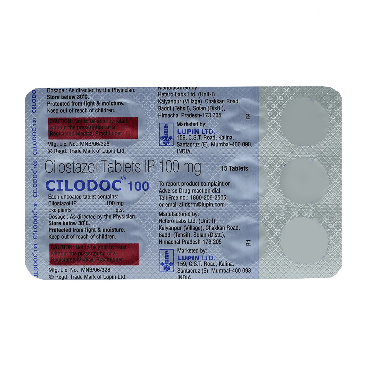 Cilodoc 100 Tablet 15's, Pack of 15 TABLETS Cilodoc 100 Tablet 15's, Pack of 15 TABLETS