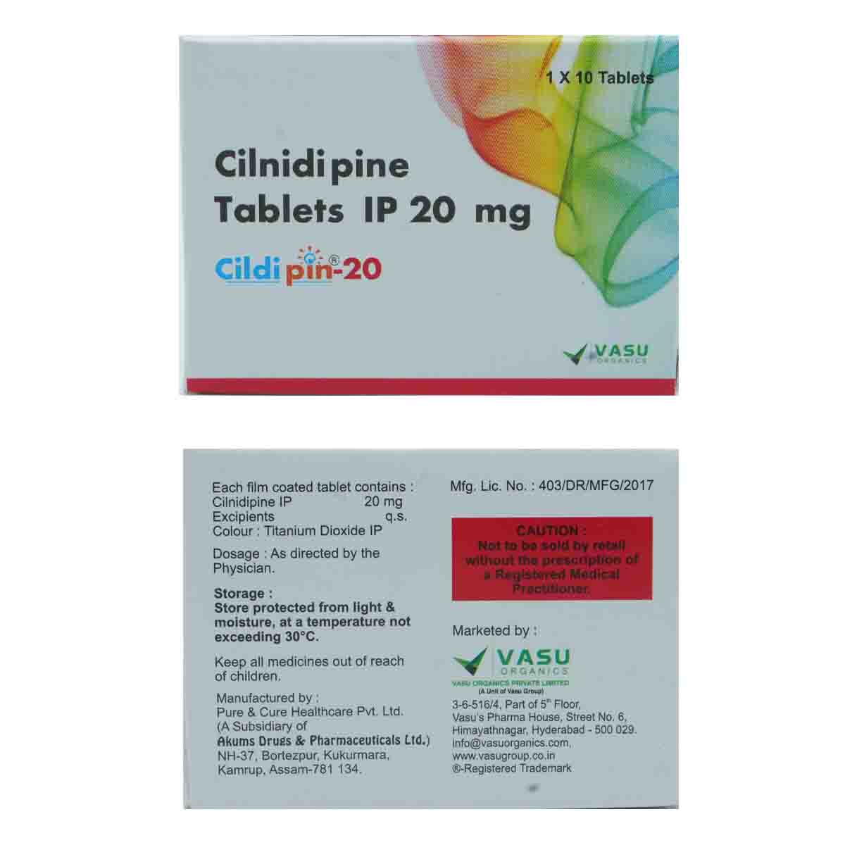 Cildipin-20 Tablet 10's, Pack of 10 TabletS Cildipin-20 Tablet 10's, Pack of 10 TabletS