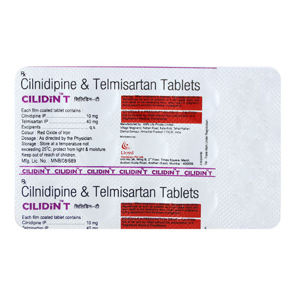 Cilidin T 10 mg/40 mg Tablet 15's, Pack of 15 TabletS Cilidin T 10 mg/40 mg Tablet 15's, Pack of 15 TabletS