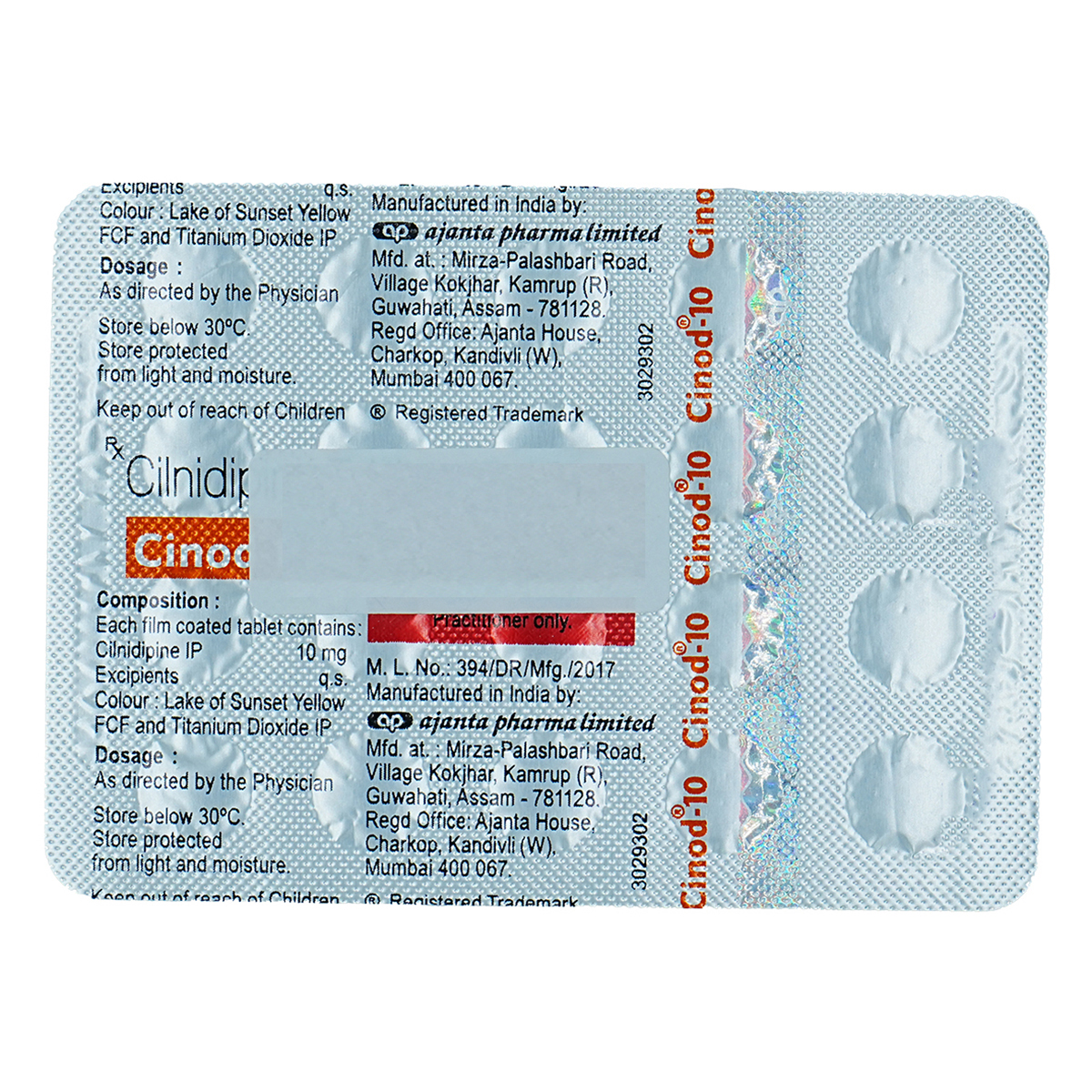 Cinod-10 Tablet 15's, Pack of 15 TABLETS Cinod-10 Tablet 15's, Pack of 15 TABLETS