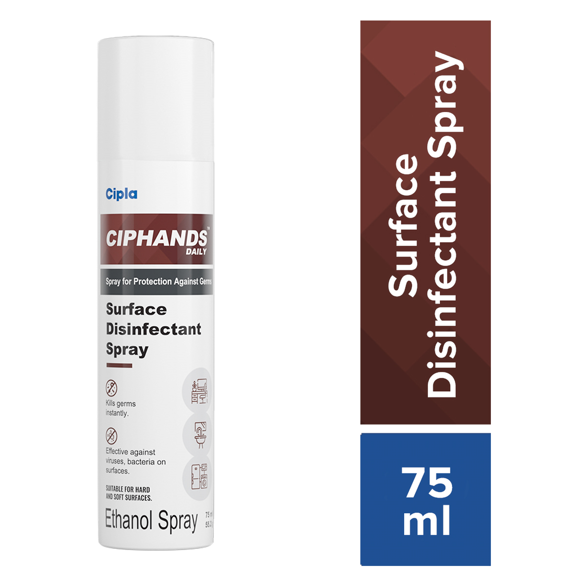 Ciphands Daily Surface Disinfectant Spray, 75 ml, Pack of 1 Ciphands Daily Surface Disinfectant Spray, 75 ml, Pack of 1
