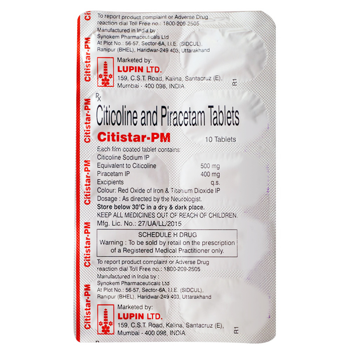 Citistar-PM Tablet 10's, Pack of 10 TABLETS Citistar-PM Tablet 10's, Pack of 10 TABLETS