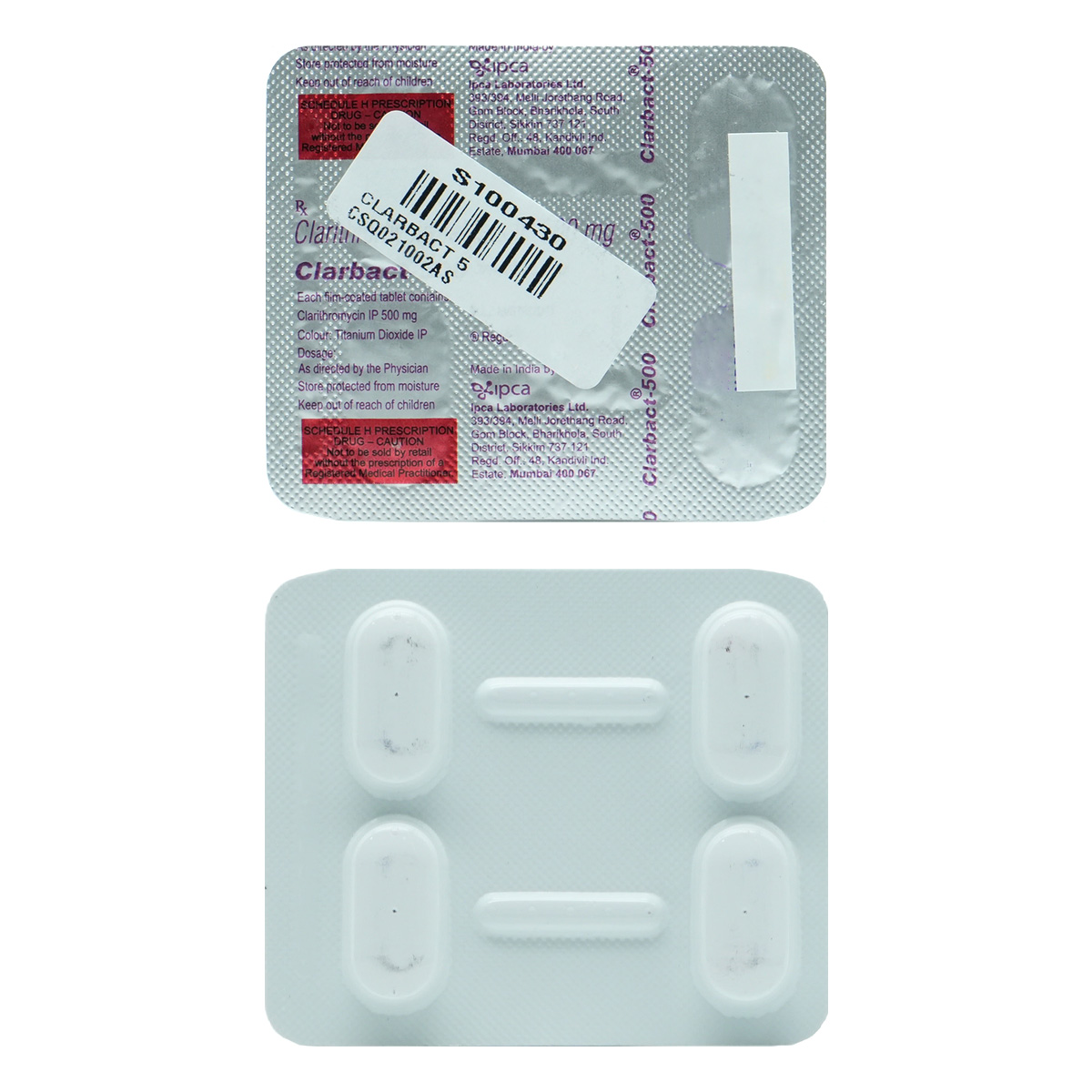 Clarbact-500 Tablet 4's, Pack of 4 TABLETS Clarbact-500 Tablet 4's, Pack of 4 TABLETS