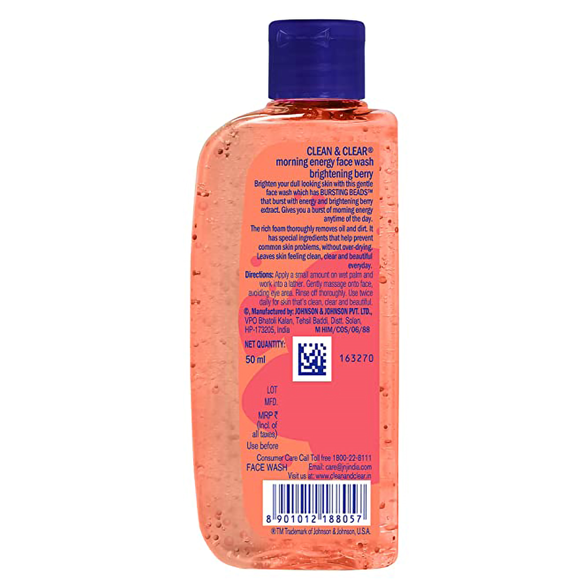 Clean & Clear Morning Energy Brightening Berry Face Wash 50 ml | Natural Berry Extract | Brightens Dull Skin | Oil Free | Gives Clean, Clear & Beautiful Skin Everyday, Pack of 1 Clean & Clear Morning Energy Brightening Berry Face Wash 50 ml | Natural Berry Extract | Brightens Dull Skin | Oil Free | Gives Clean, Clear & Beautiful Skin Everyday, Pack of 1