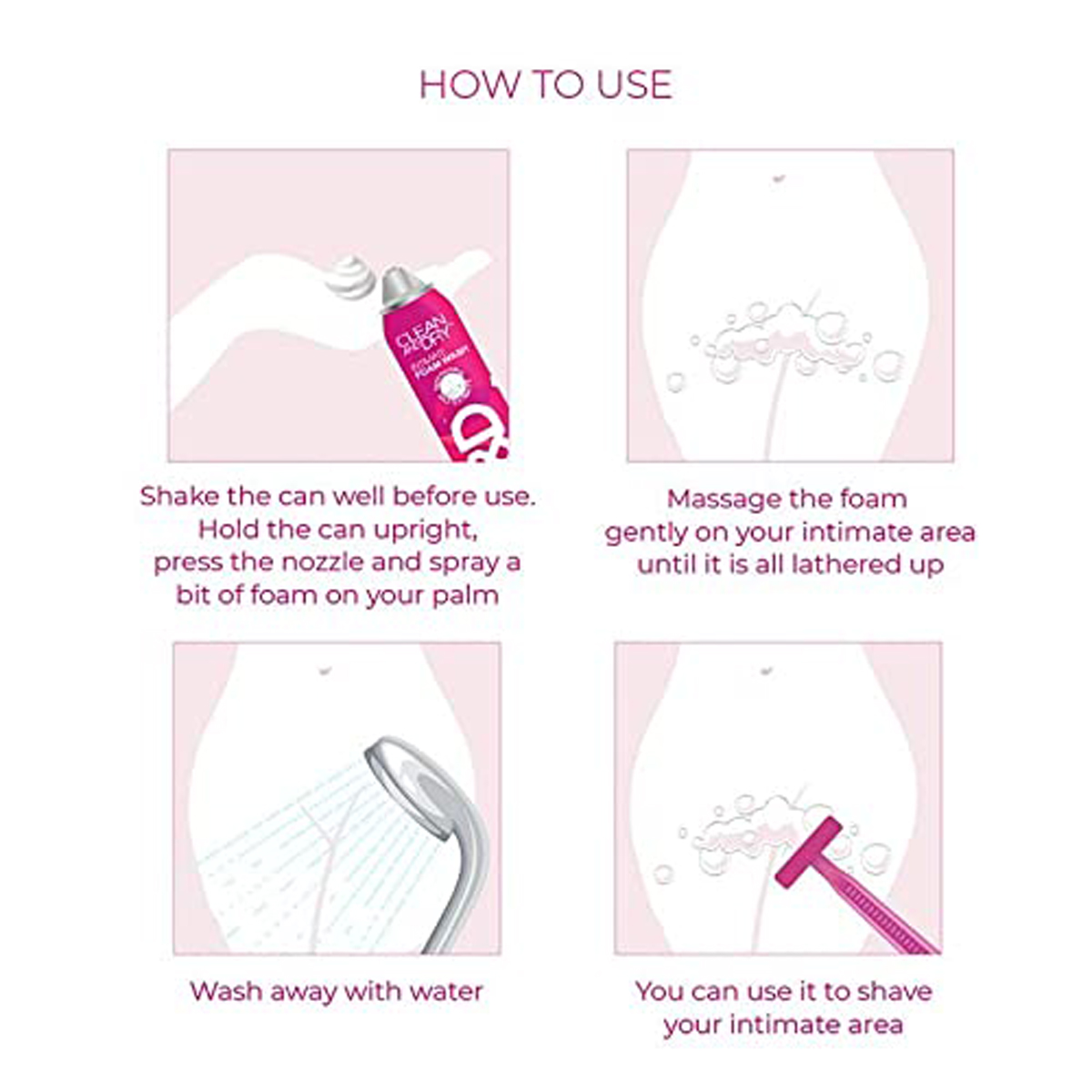 Clean And Dry Intimate Cleansing Foam Wash, 85 gm, Pack of 1 Clean And Dry Intimate Cleansing Foam Wash, 85 gm, Pack of 1