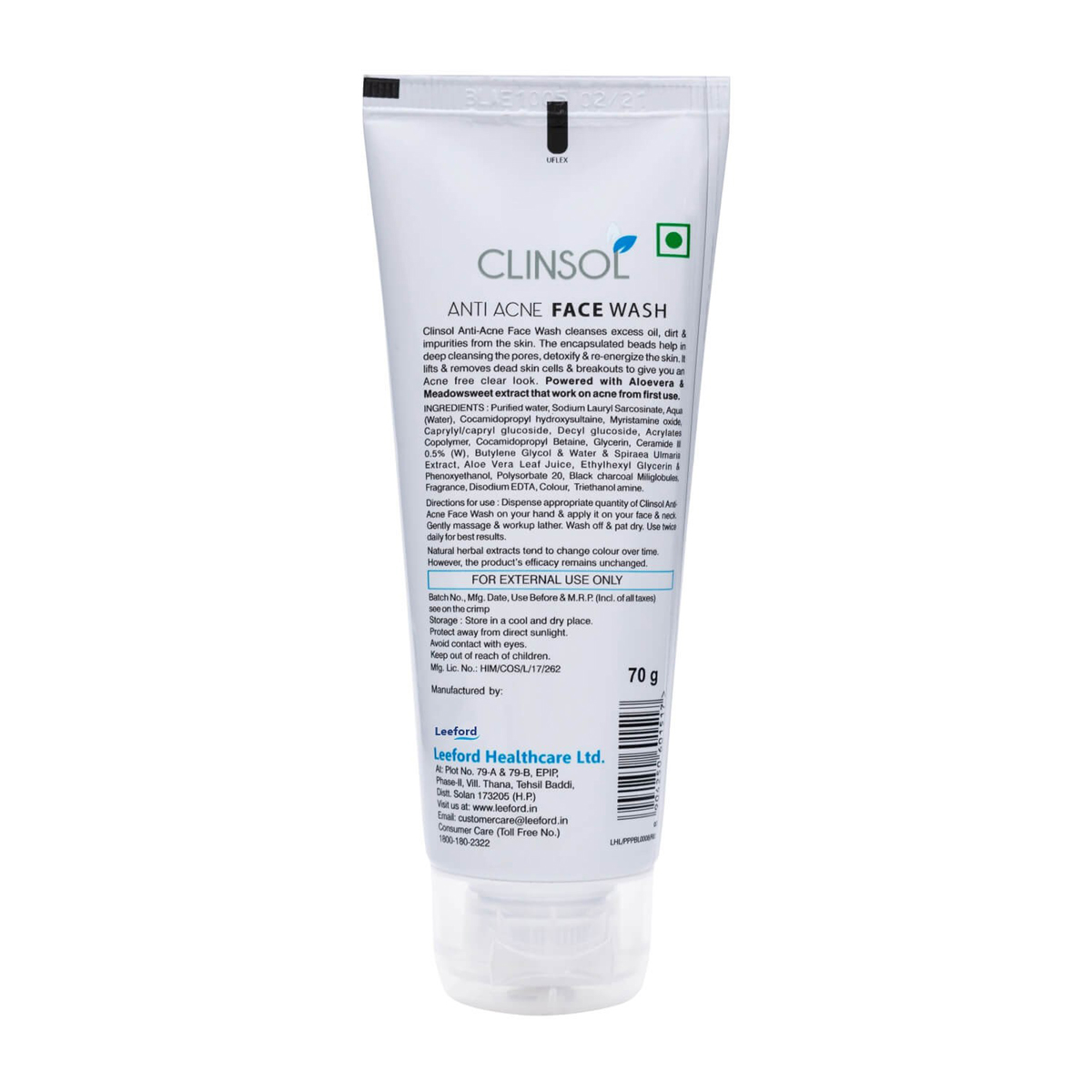 Clinsol Anti Acne Face Wash 70 gm, Pack of 1 Clinsol Anti Acne Face Wash 70 gm, Pack of 1