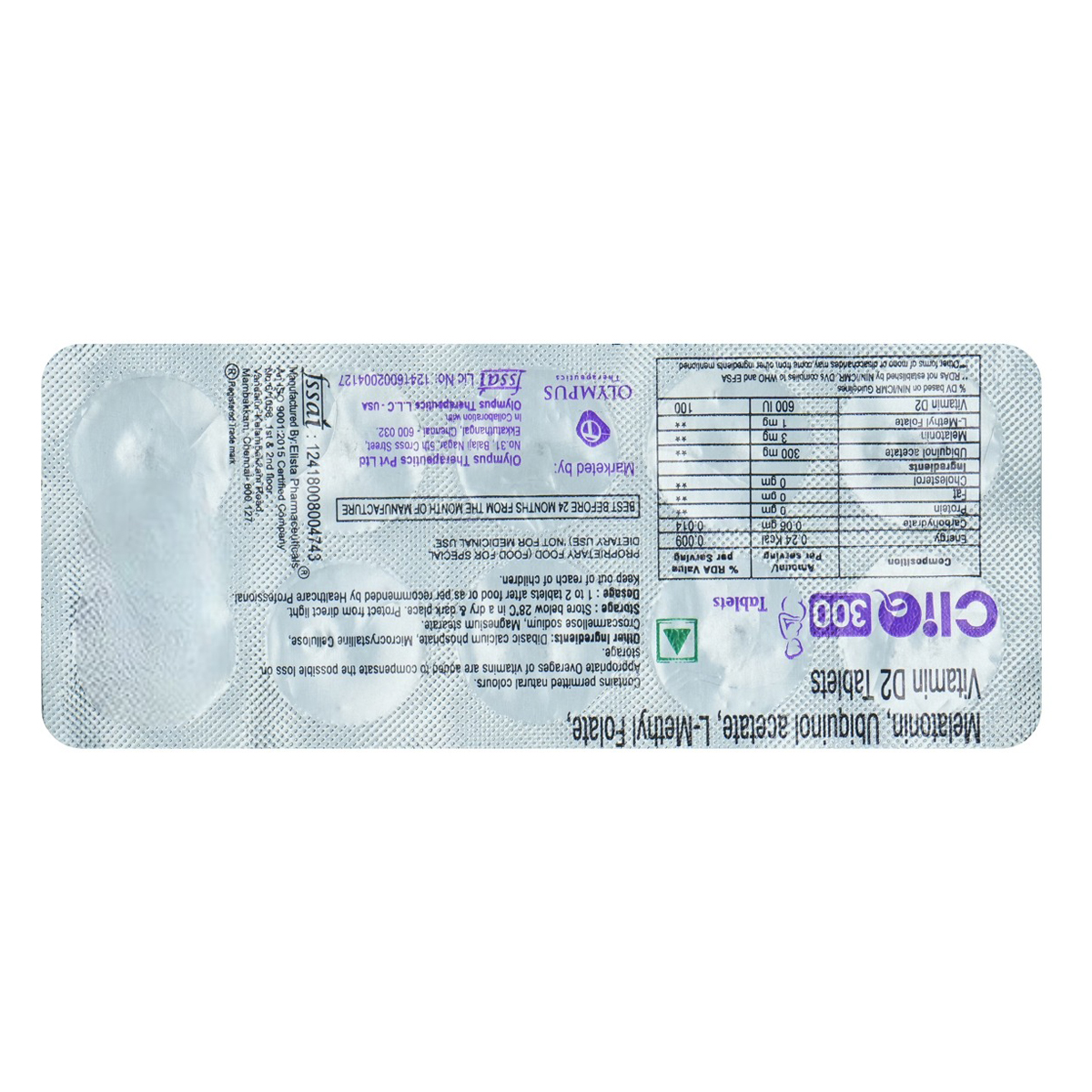 Buy Cliq 300Mg Tablet 10'S Online