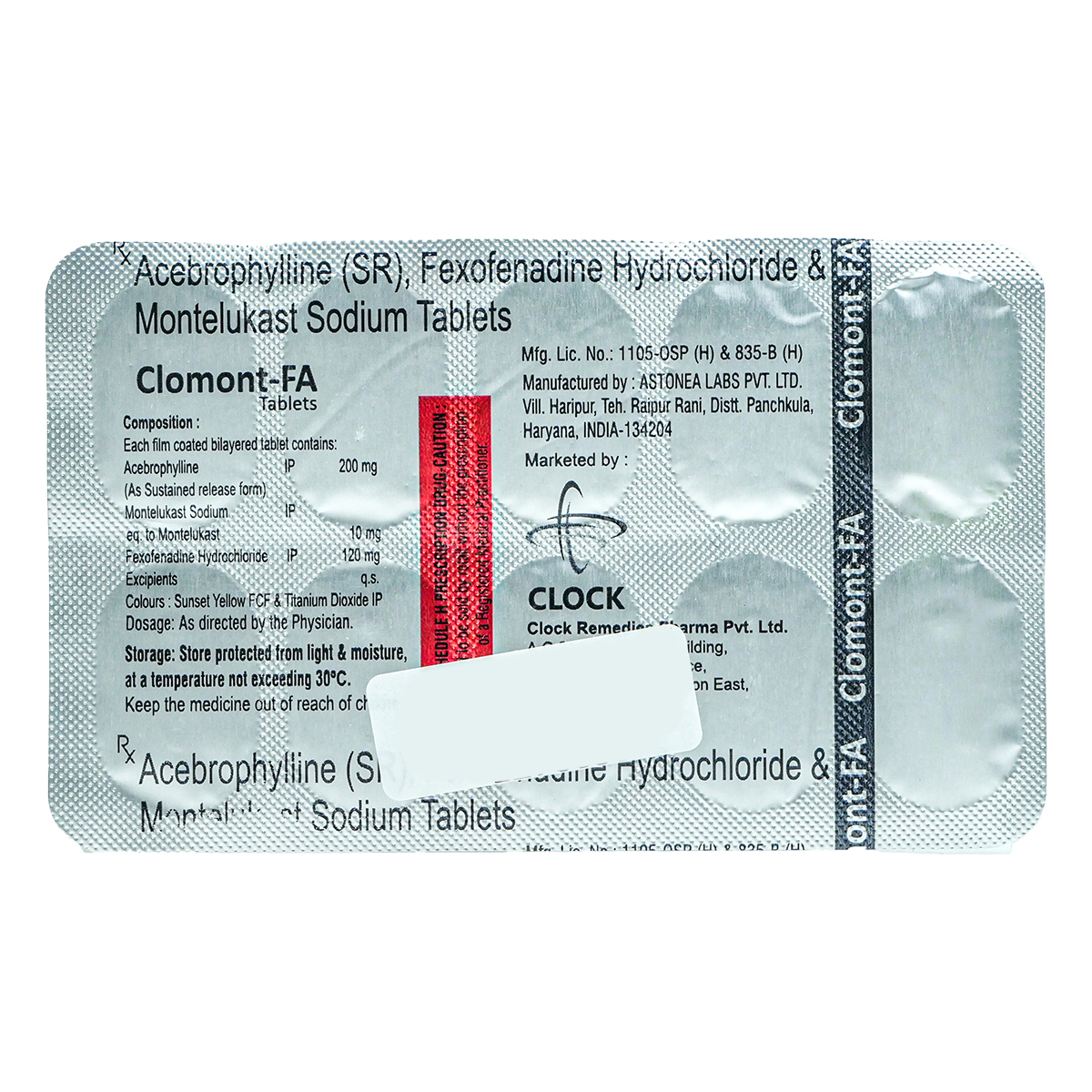 Clomont FA Tablet 10's, Pack of 10 TabletS Clomont FA Tablet 10's, Pack of 10 TabletS